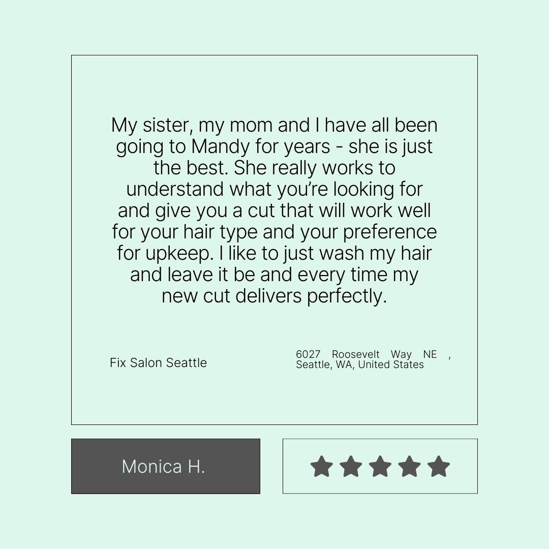 Thank you to our amazing clients for trusting Fix Salon. We appreciate the loyalty and we can&rsquo;t express how grateful we are for your continued support. ❤️

#fixsalonseattle #seattlereviews #seattlesalon #seattleWA #universityvillage #seattlelif