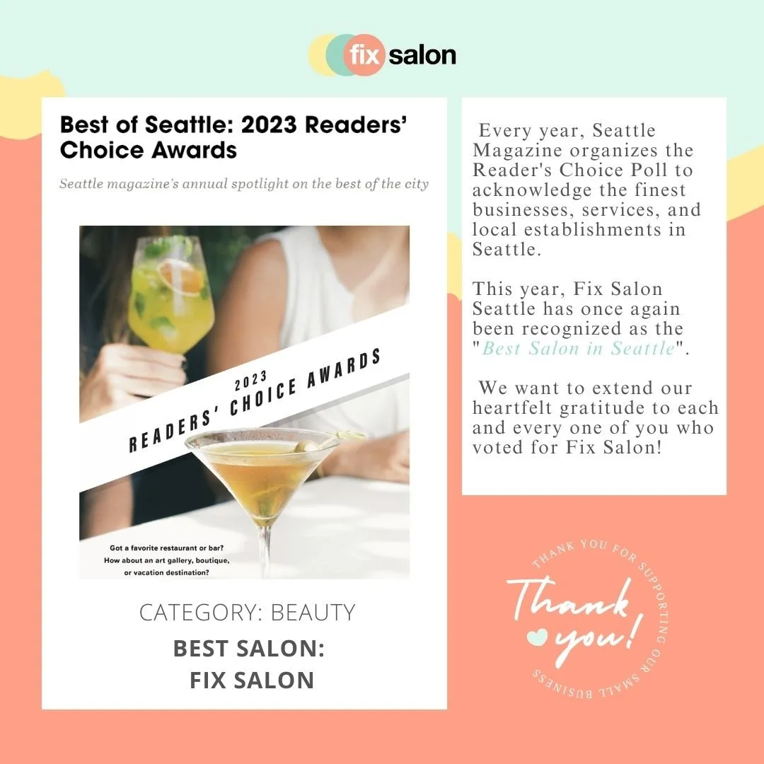  Fix Salon Named "Best Salon in Seattle" by Seattle Magazine Reader's Choice Poll