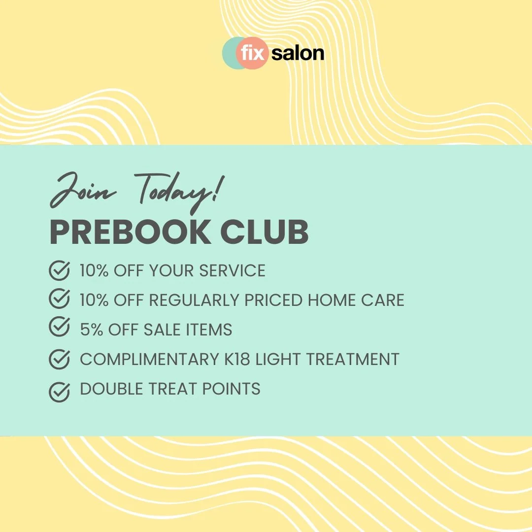 Welcome to the Fix Salon PREBOOK CLUB!