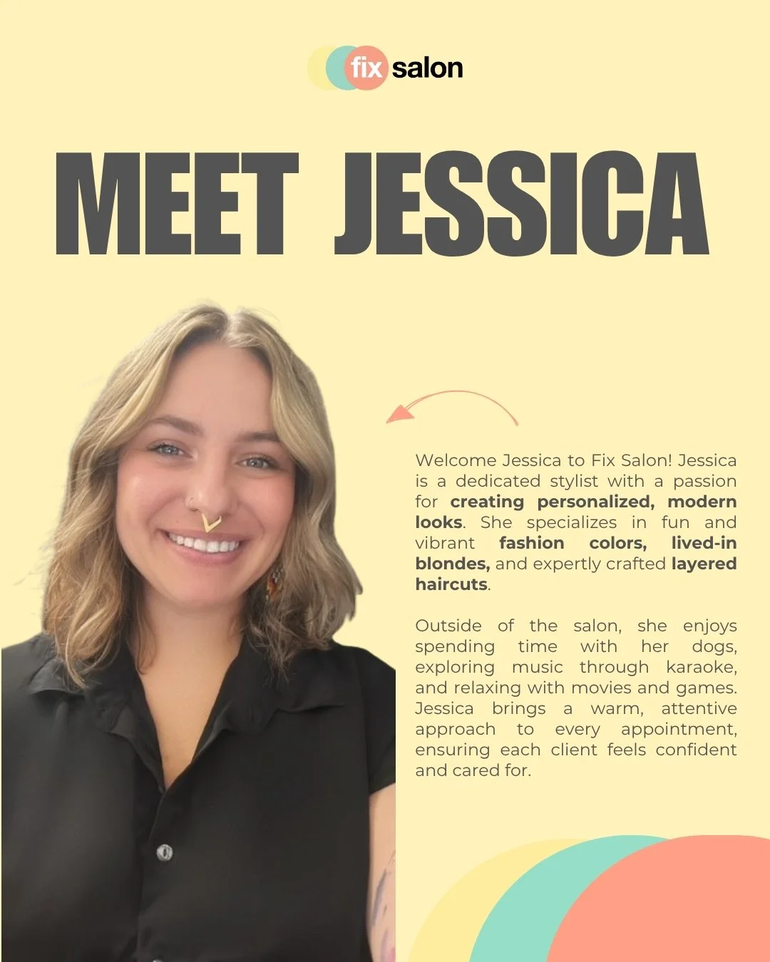 Meet Jessica: Your New Go-To for Bold Color, Fun Blondes &amp; Layered Cuts at Fix Salon Seattle!