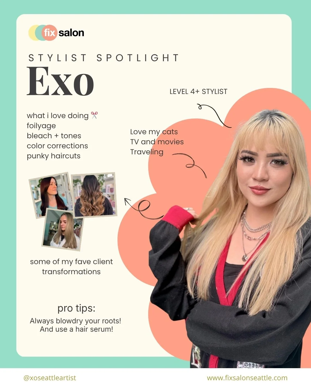 March Stylist Spotlight— Exo! — Fix Salon | Voted Best Salon for Cut ...