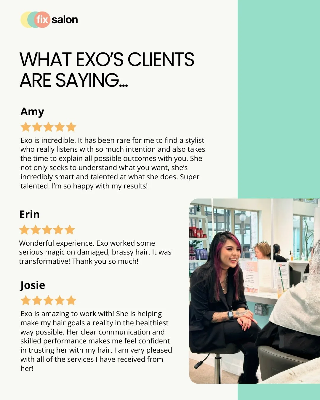 March Stylist Spotlight— Exo! — Fix Salon | Voted Best Salon for Cut ...