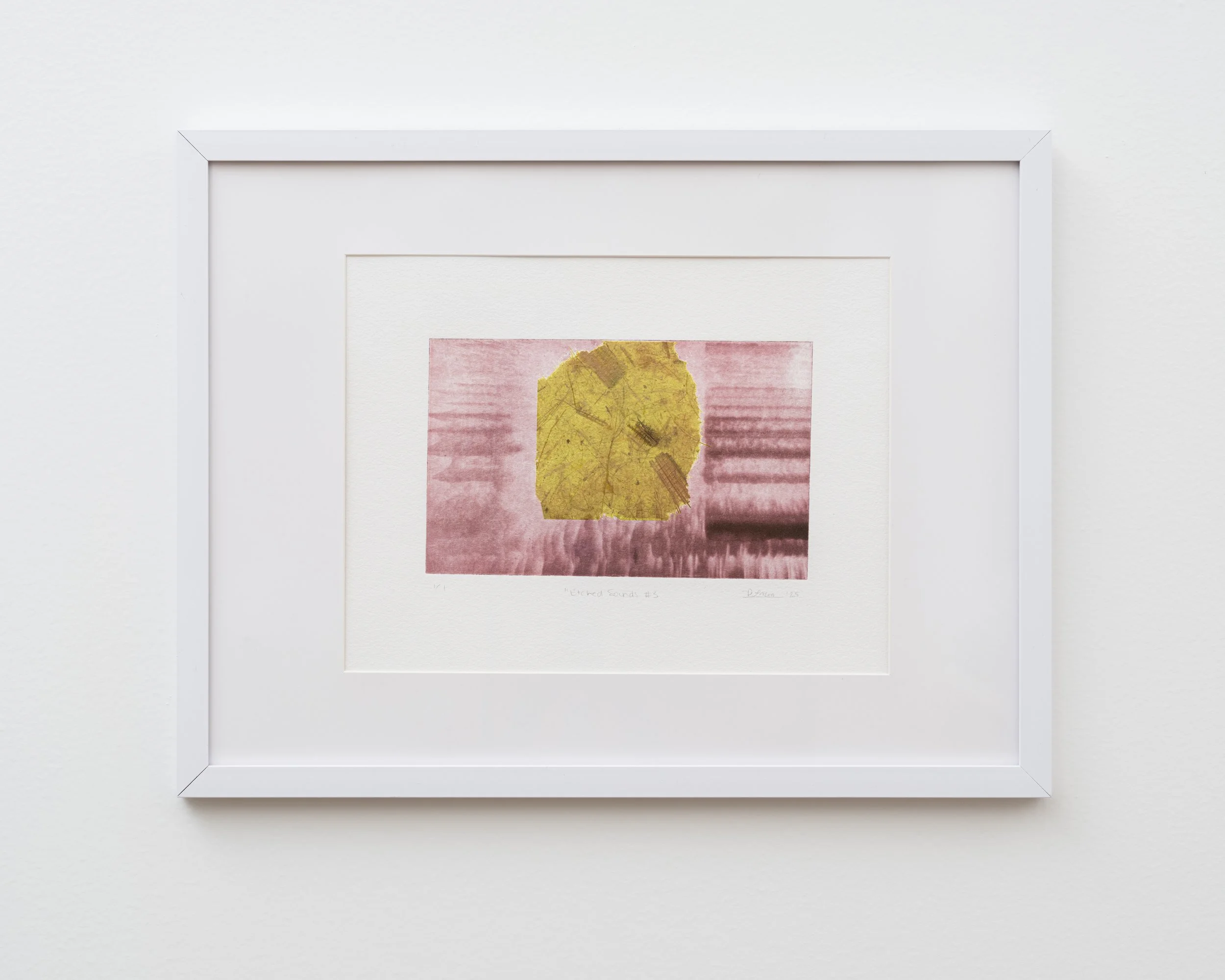 Etched Sounds #3
Photopolymer intaglio with chine collé
14 x 10 in 
2025
Photo: Farfar Studio