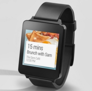 The LG G Watch, one of the first Android Wear smartwatches.