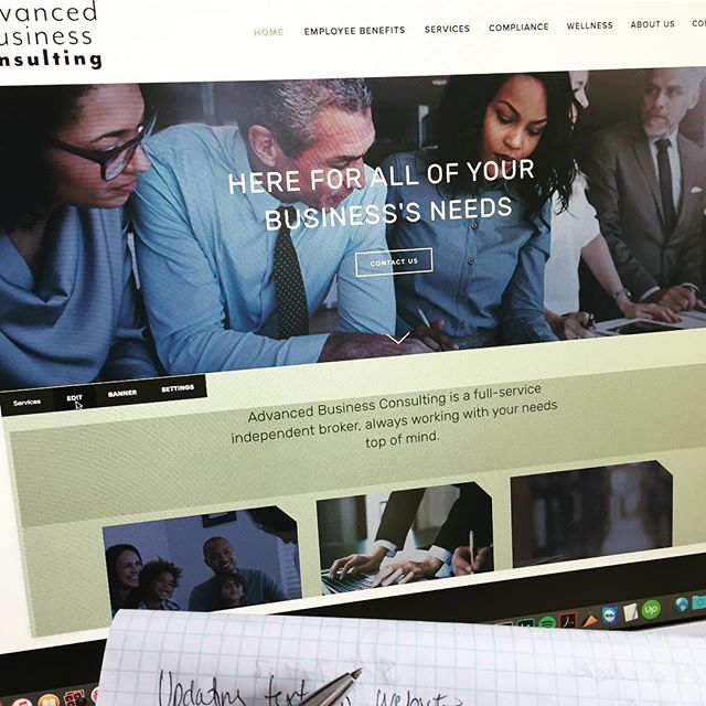 Just finished up #website training with our client, Advanced Business Consulting. We try to empower all of our web clients with the tools they need to feel comfortable updating their websites on their own. And, if they run into trouble, we&rsquo;re a