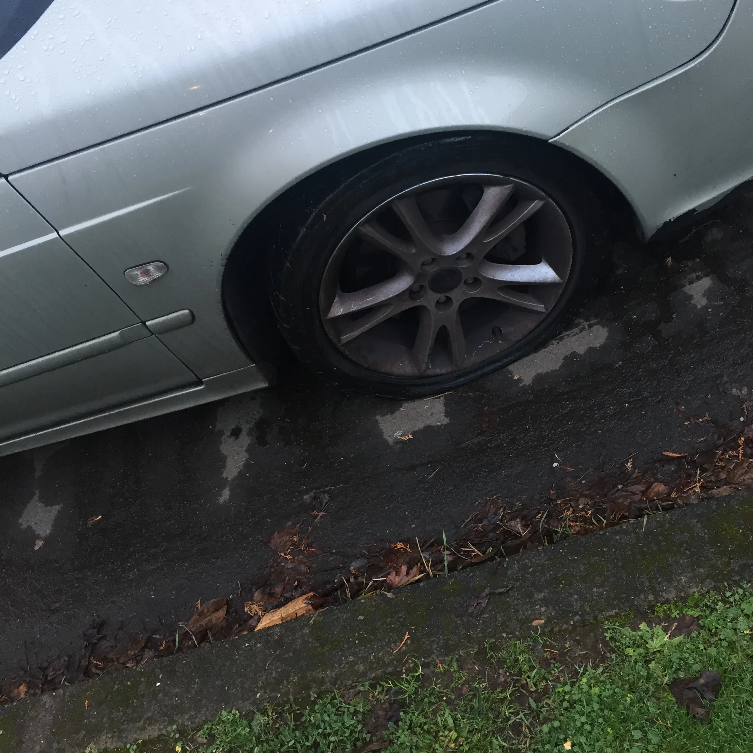 So grateful for the tire fairies who came over and changed my tire for me