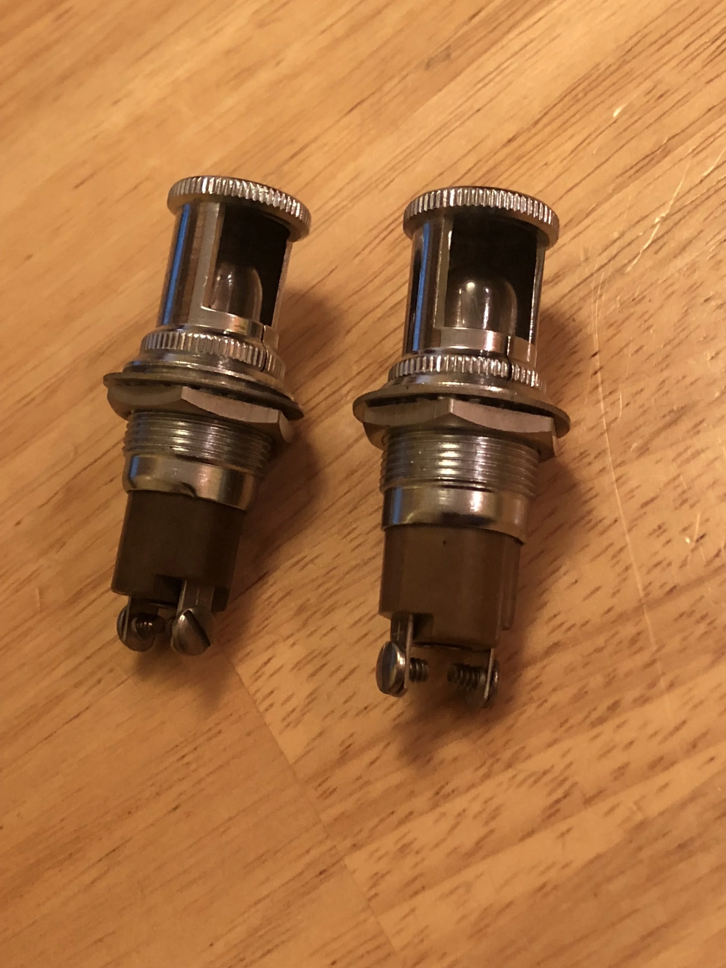 Pair of 5/8" Clear Map Lights