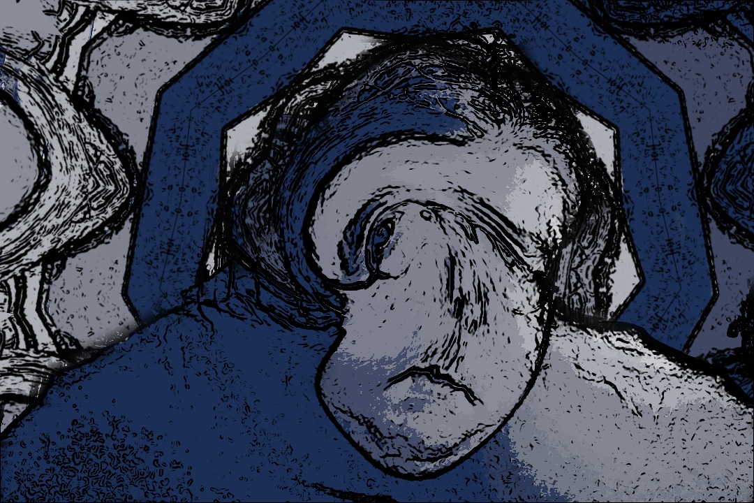This is a self portrait I made May 13, 2014, I think you can see how I felt.