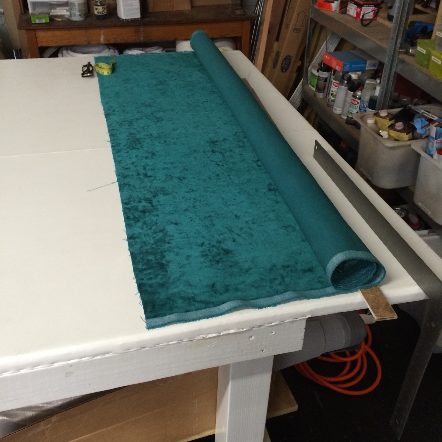 My fabric ready to be cut
