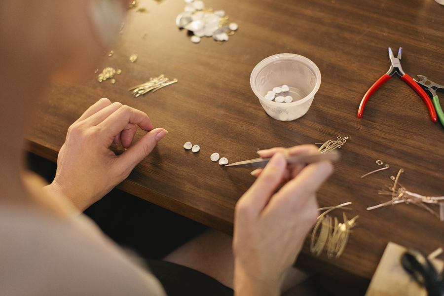 Zoe Comings detail jewelry work (Photos by Nicole Mlakar Photography)