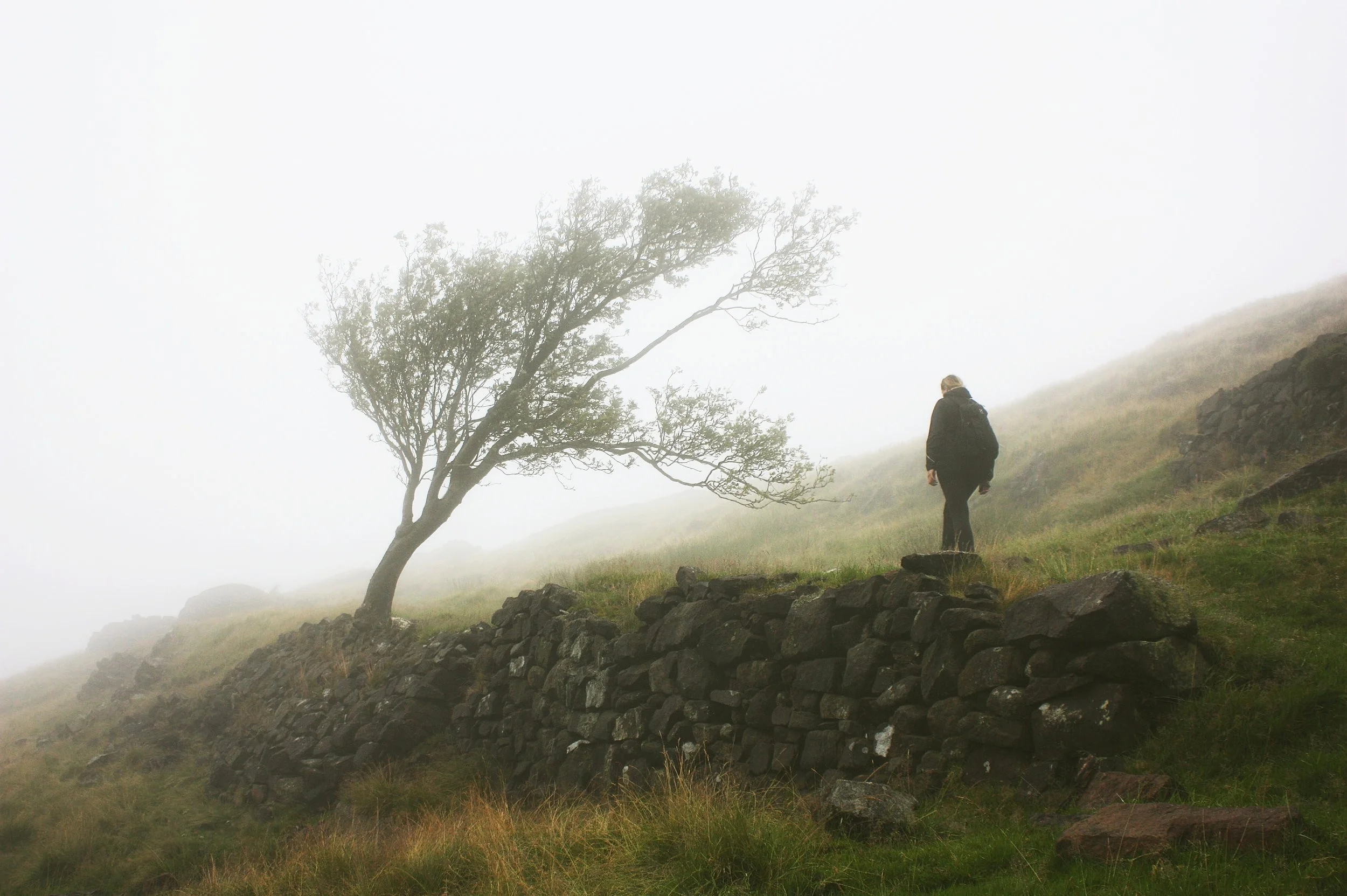 My partner Claire @claireonline walking the hills near the Roaches in the UK.