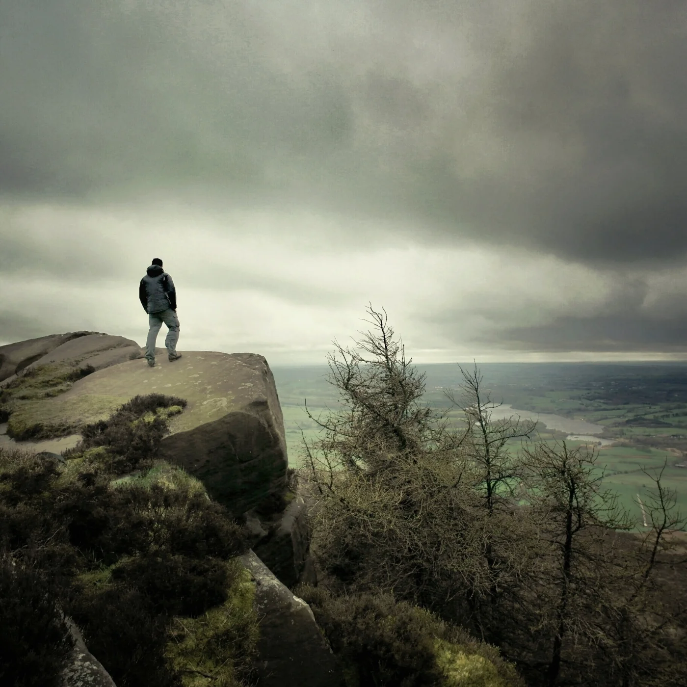 That's me. Standing on the Roaches, looking out across the beautiful countryside below.