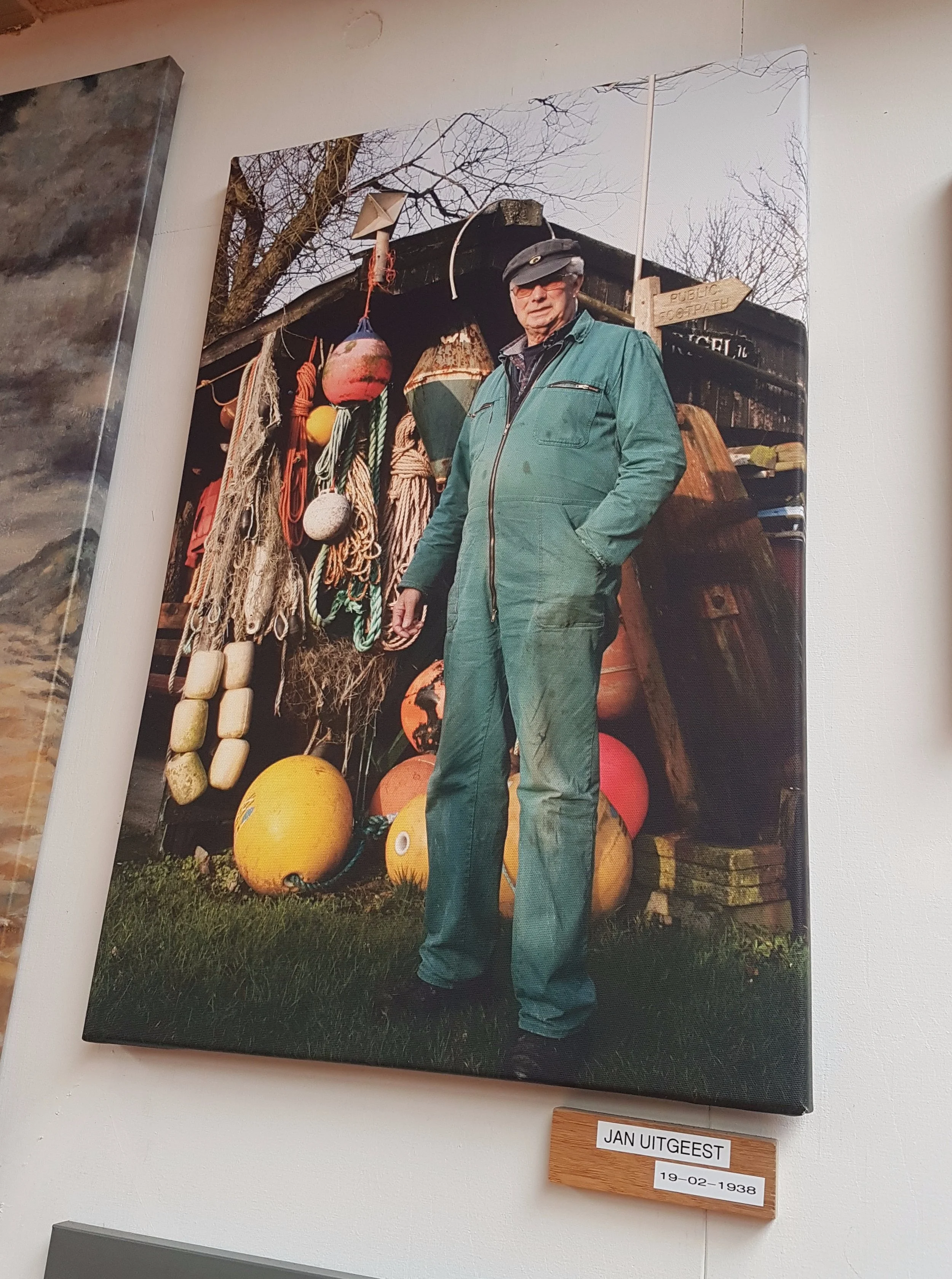 Photo of Jan Uitgeest found hanging proudly on the wall, of the museum.