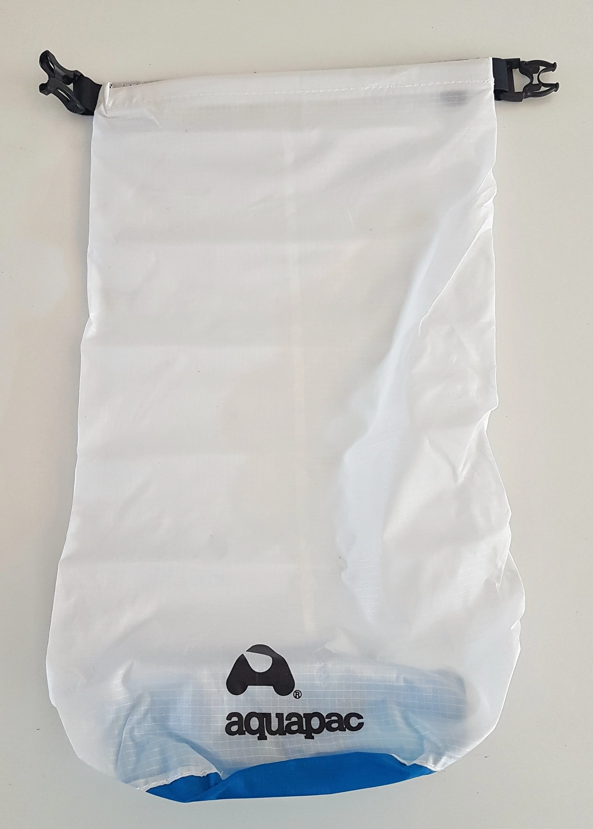 Transulent in appearance, with sealed clips at the top to allow for the equipment to remain dry.