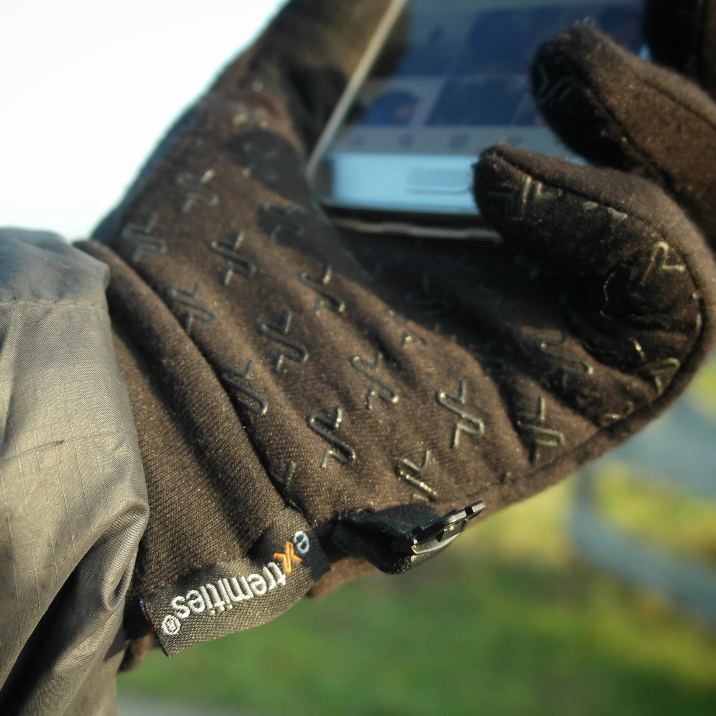 The sticky grip is really marvelous addition to this great glove. Allowing all items to stay firmly in your hand. 
