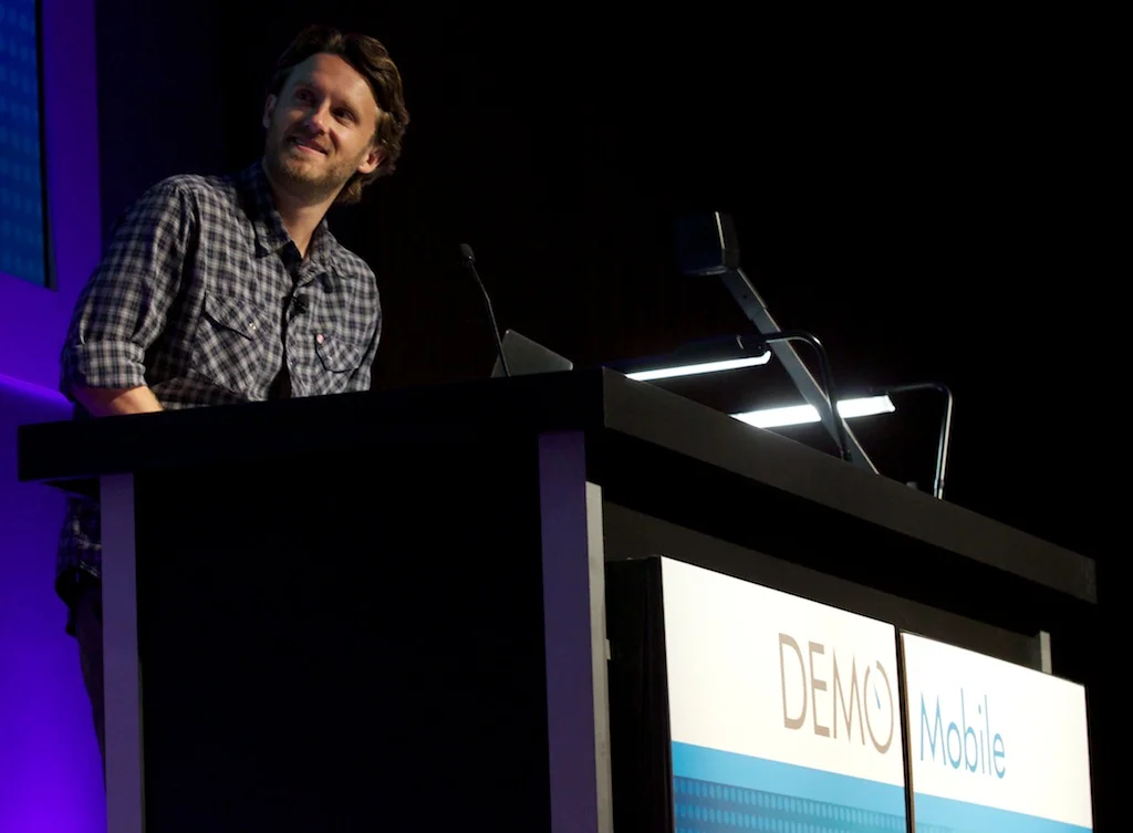 That's me onstage explaining the Voliocast feature of our product in front of 300 or so people at DEMO Mobile 2013.
