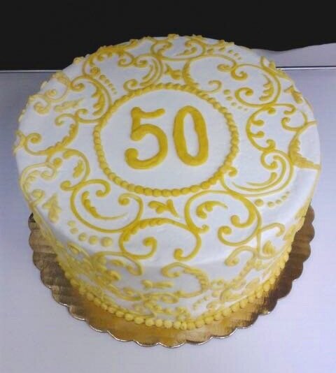 The Icing & The Cake - Scroll work with gold edible pearlsyes