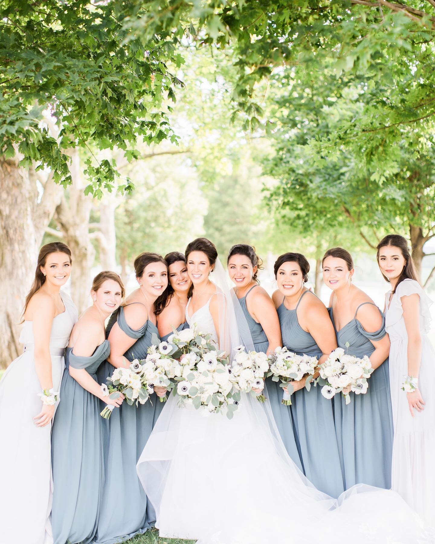 I love opening email and finding a wedding photo gallery from one of my couples! Sweet photos from Julianna &amp; Alex&rsquo;s wedding day this summer. Let&rsquo;s start with the girls and bouquets of soft whites and greens. 📷 @catherinerphoto