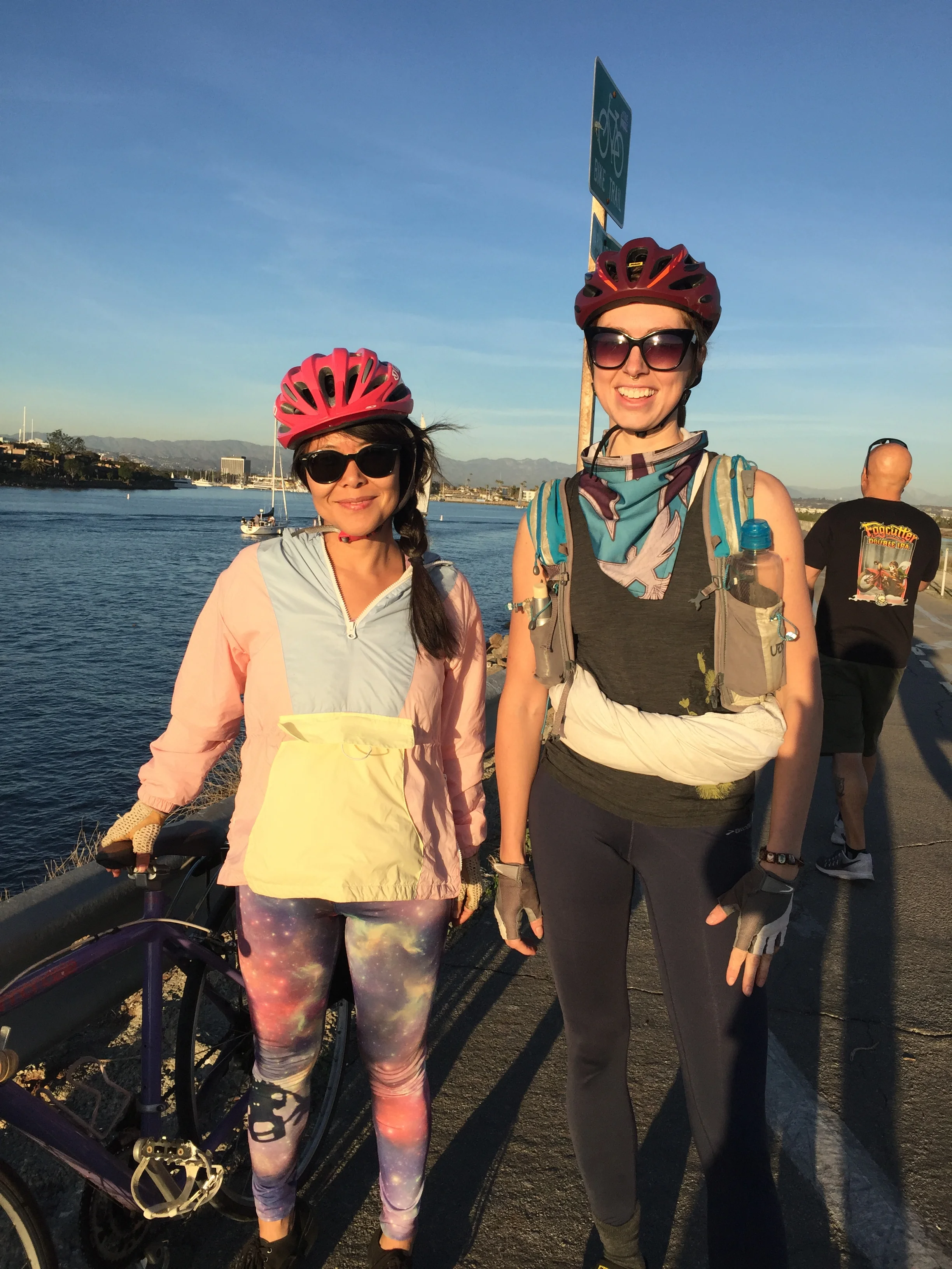 Bike ride to the beach with Jiyoung.