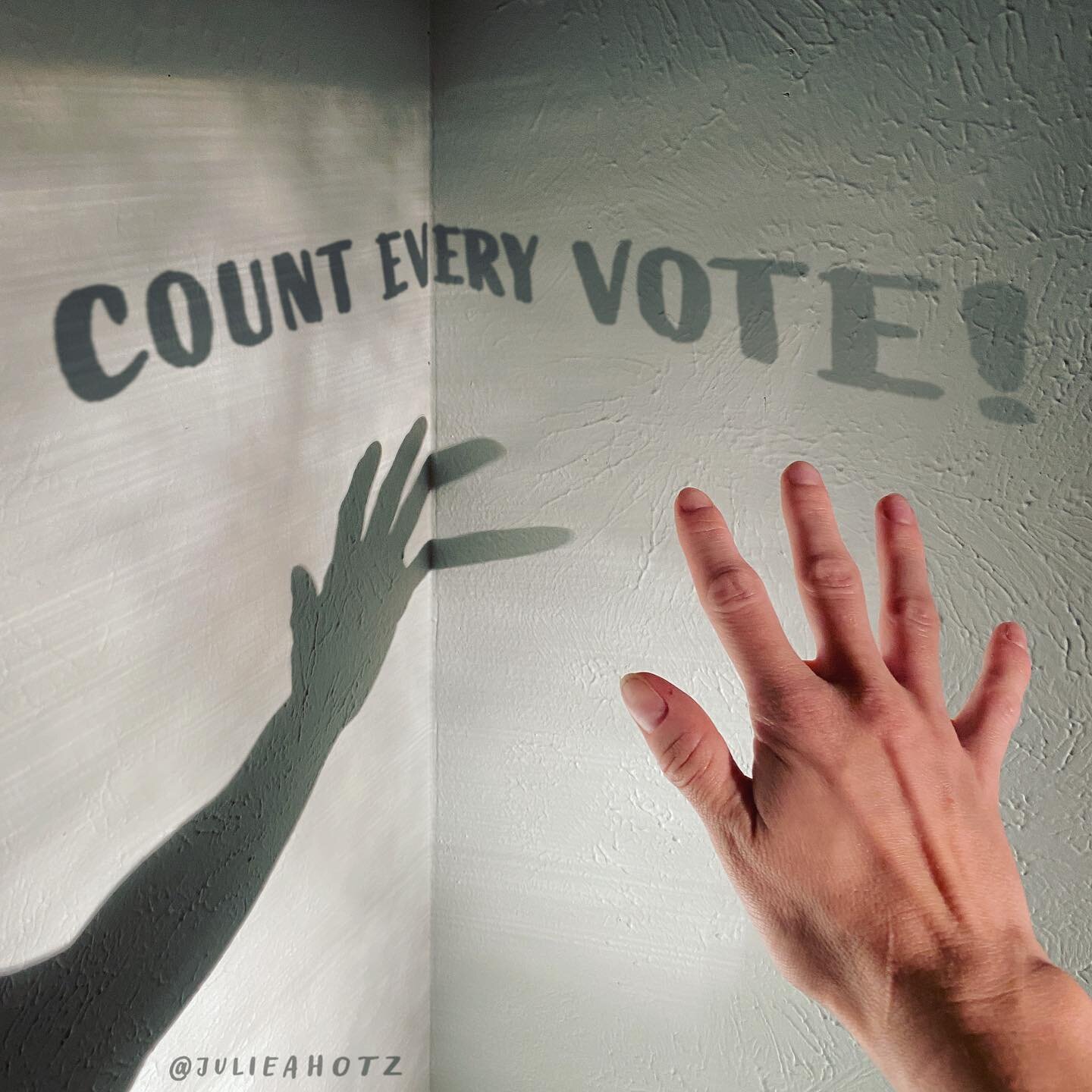 COUNT EVERY VOTE! Whether it&rsquo;s a local, state, or federal election, democracy rests on every vote being counted. Growing up I loved learning about people being able to vote&mdash;that every vote was important. I couldn&rsquo;t wait to turn 18 a
