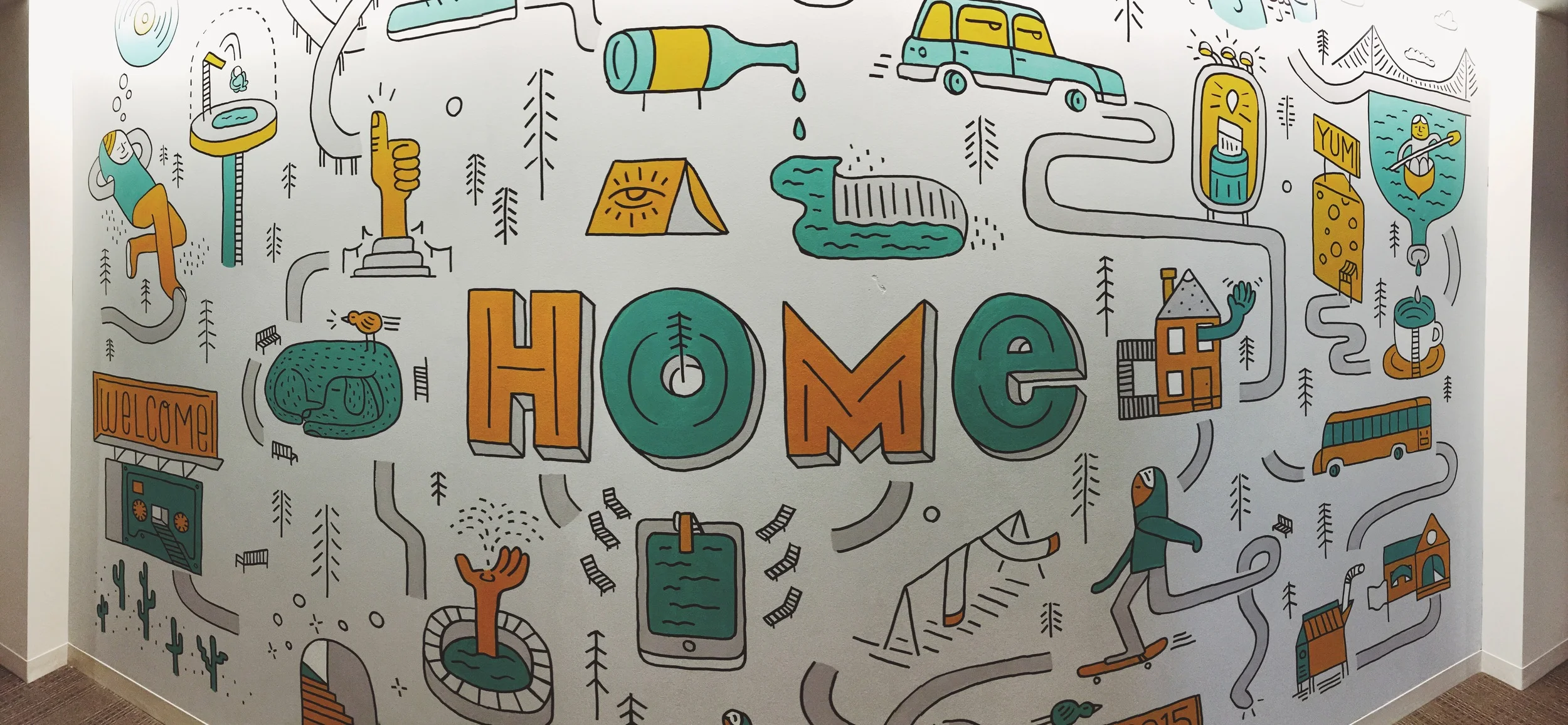 Home Mural for Mr. Cooper Mortgage by Kyle Steed