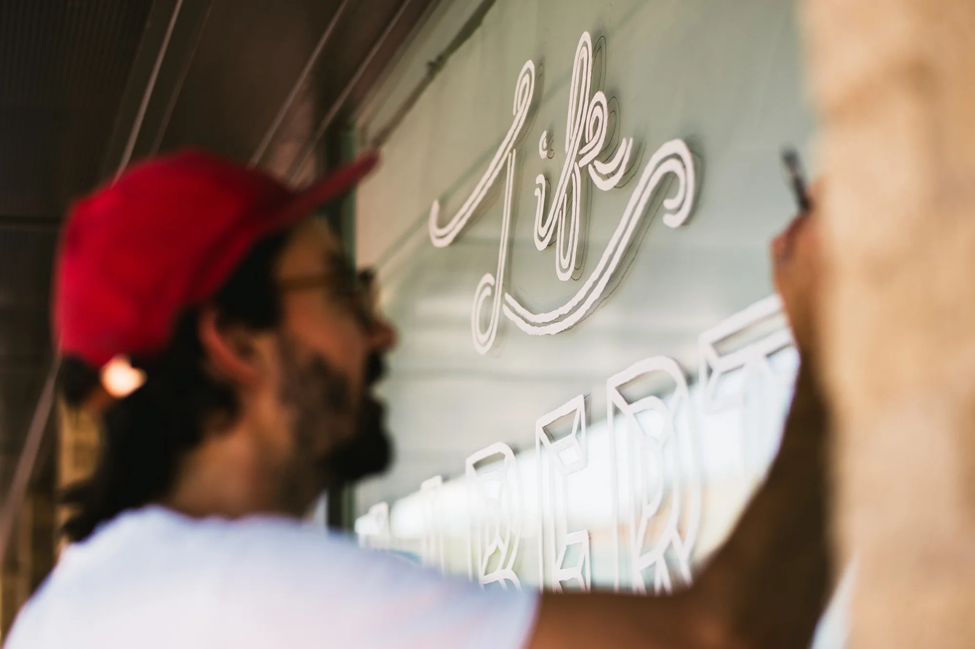 Window Painting Detail by Kyle Steed