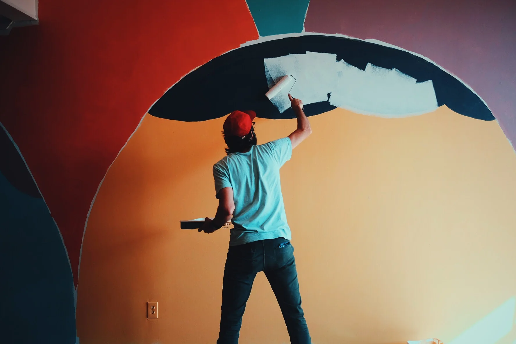 Hari Mari Mural in Progress by Kyle Steed