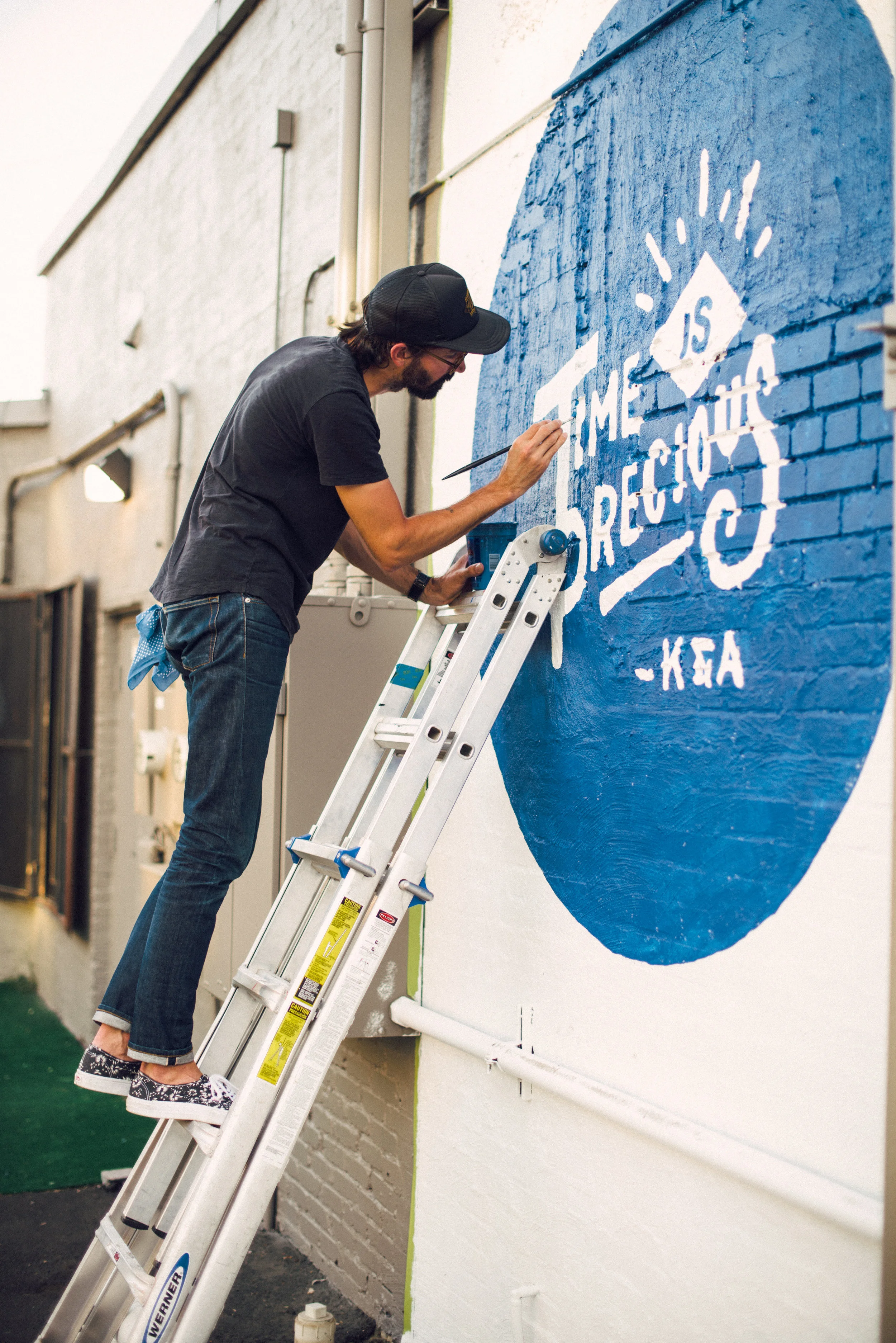 Time is Precious Mural for Kit and Ace by Kyle Steed