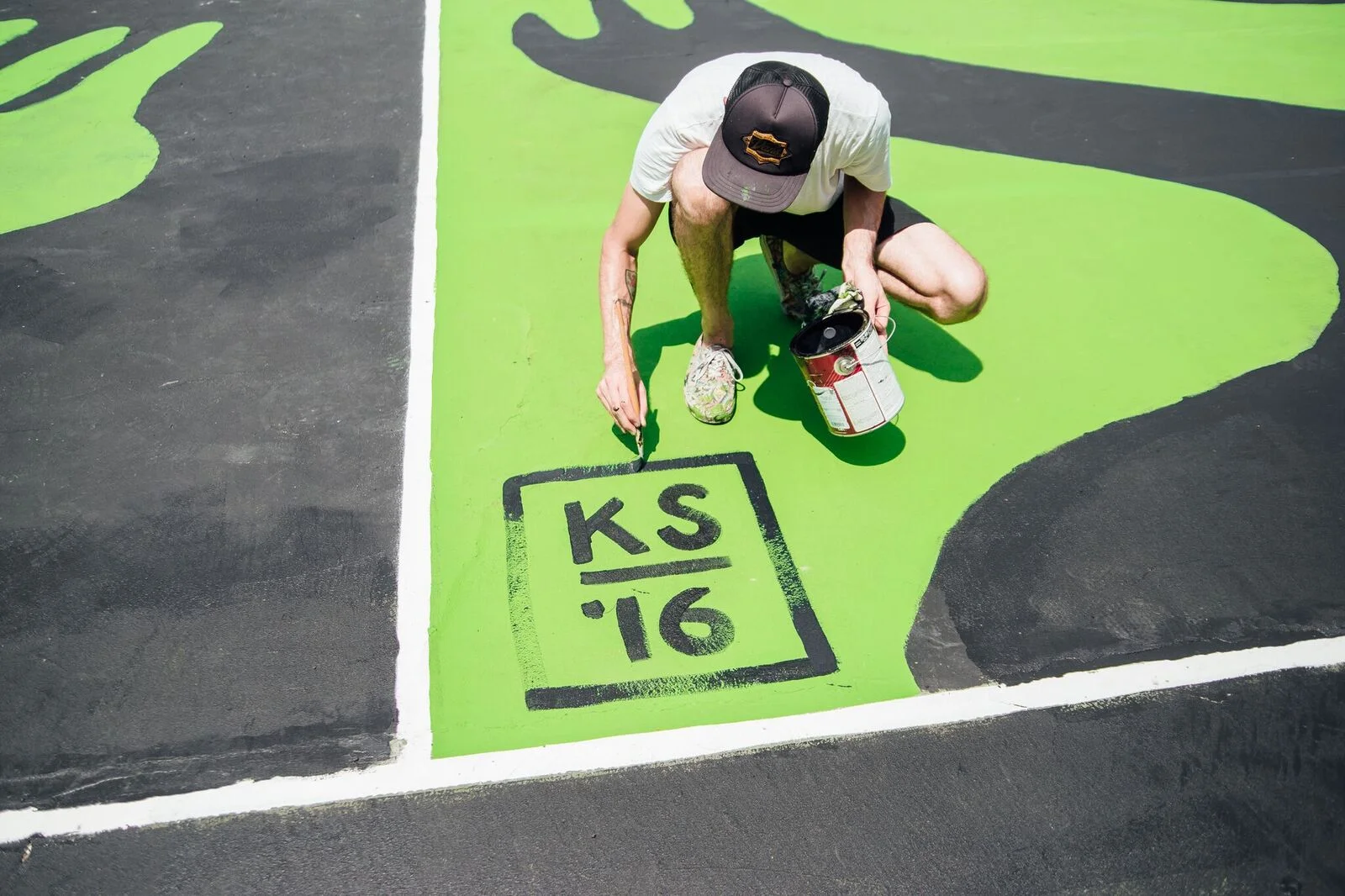 Mountain Dew x Complex Magazine Basketball Court Mural by Kyle Steed