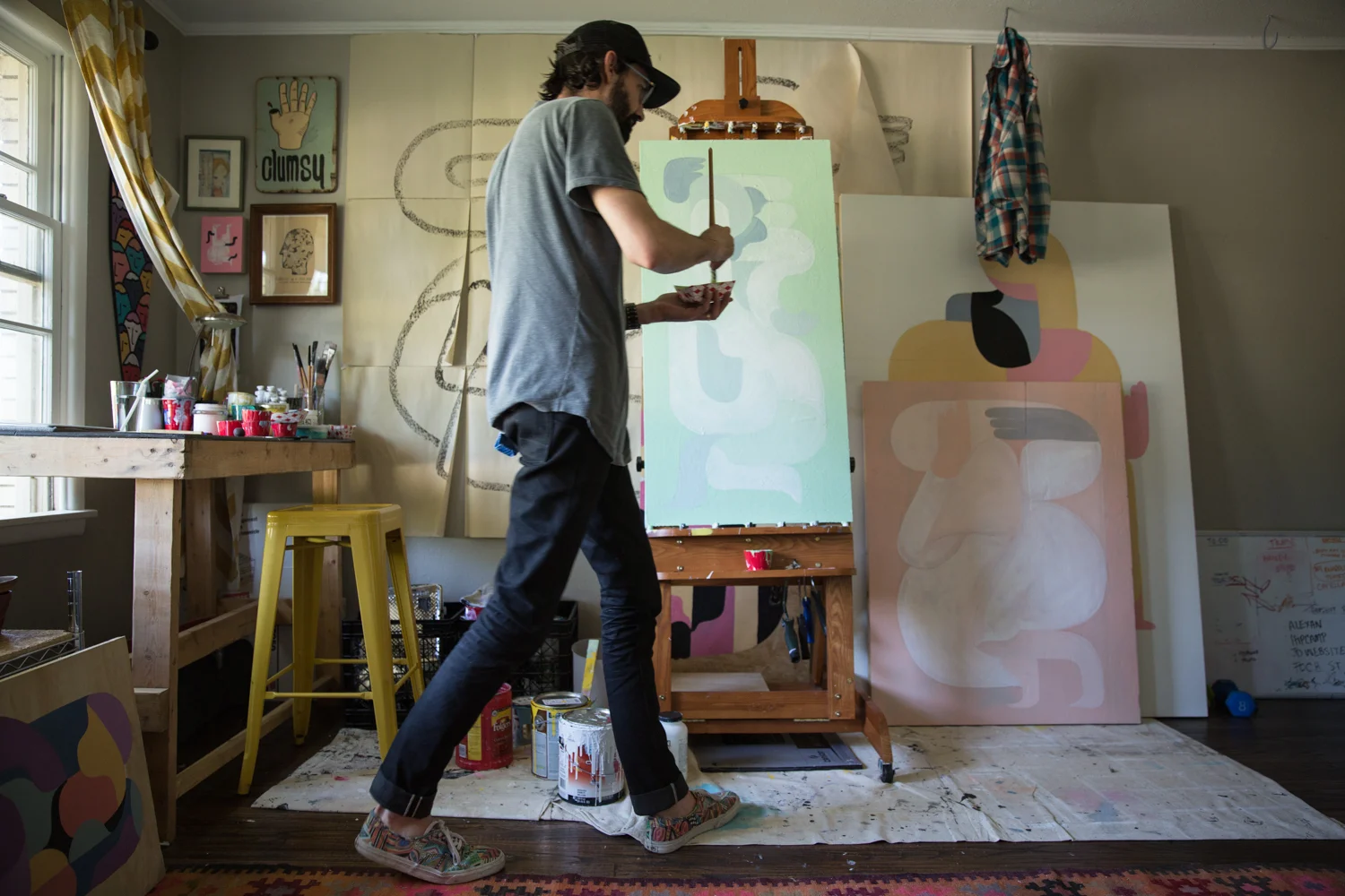 Working in my home studio | Photo by: Justin Clemons