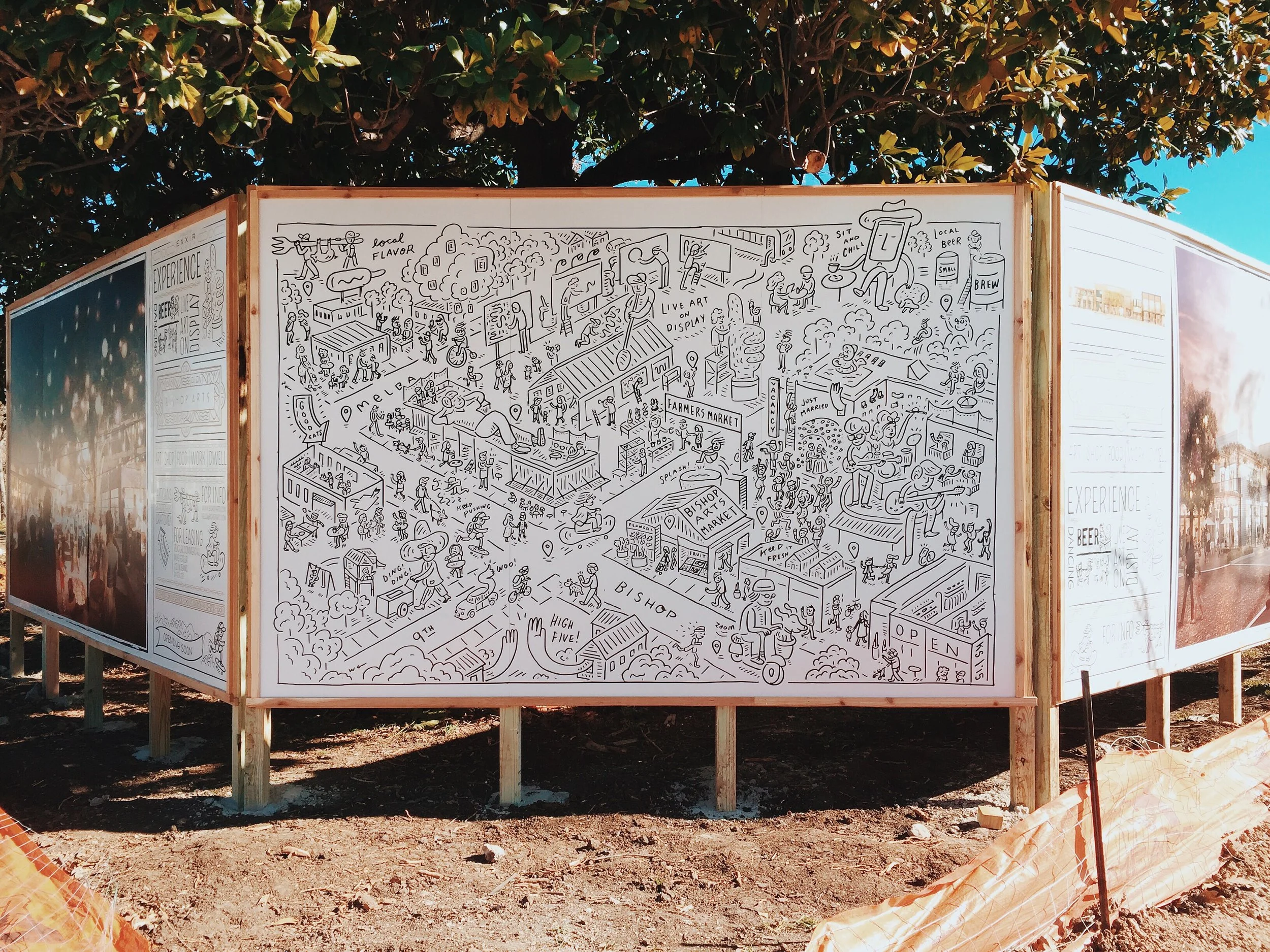 Bishop Arts Illustrated Map by Kyle Steed