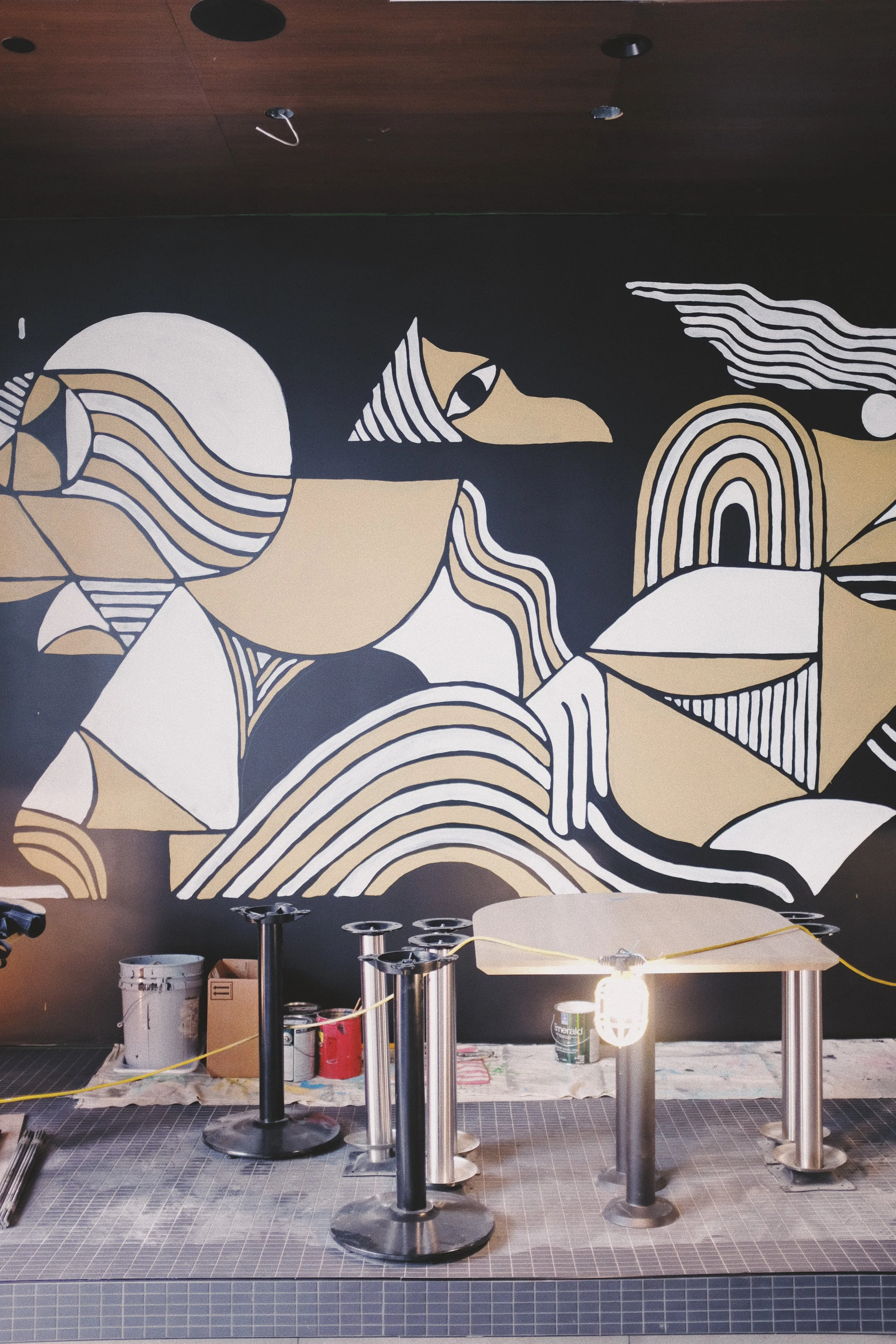 Earls Restaurant Mural Detail by Kyle Steed