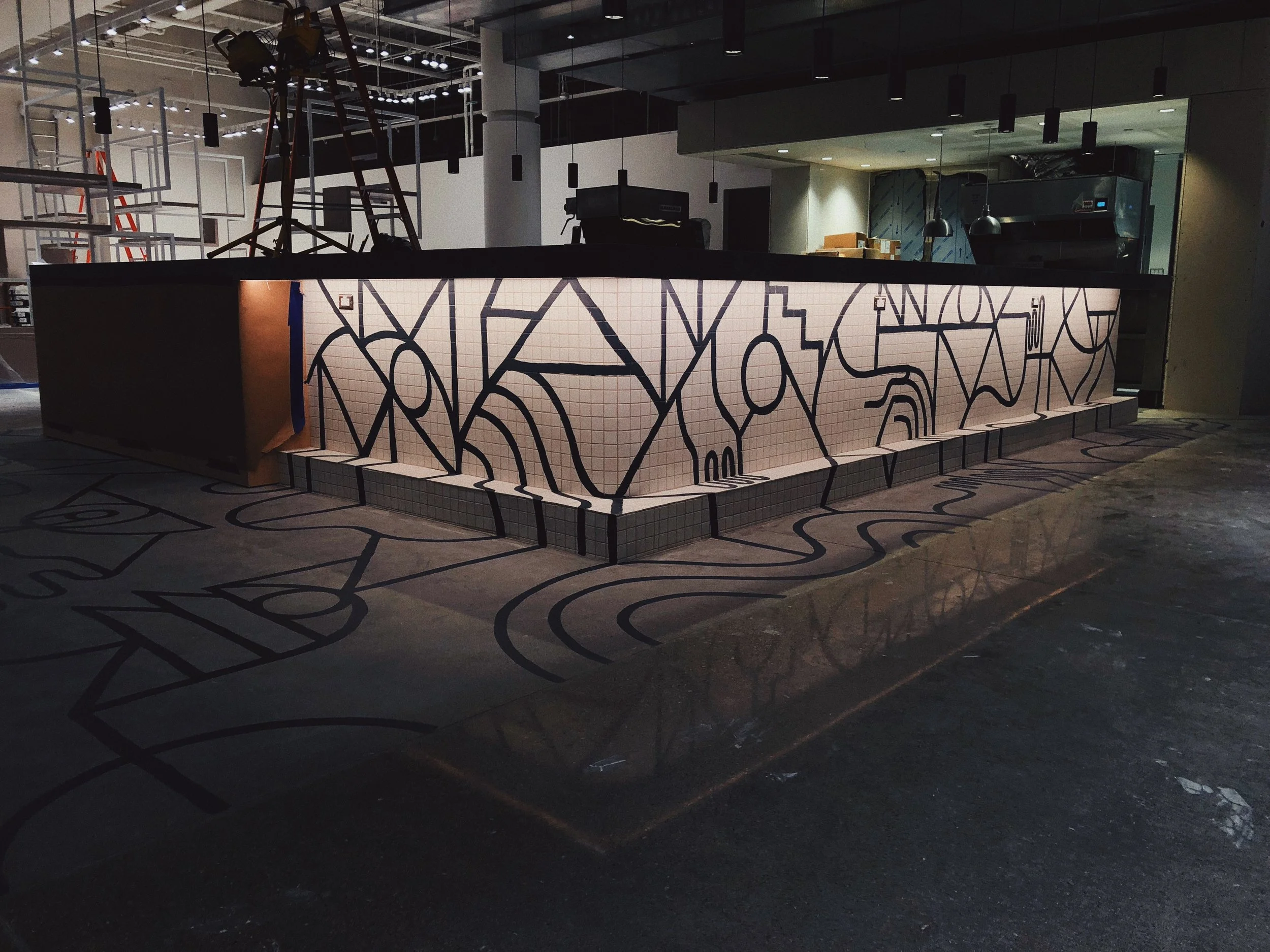 Bar Mural at Neighborhood Goods in Plano, TX