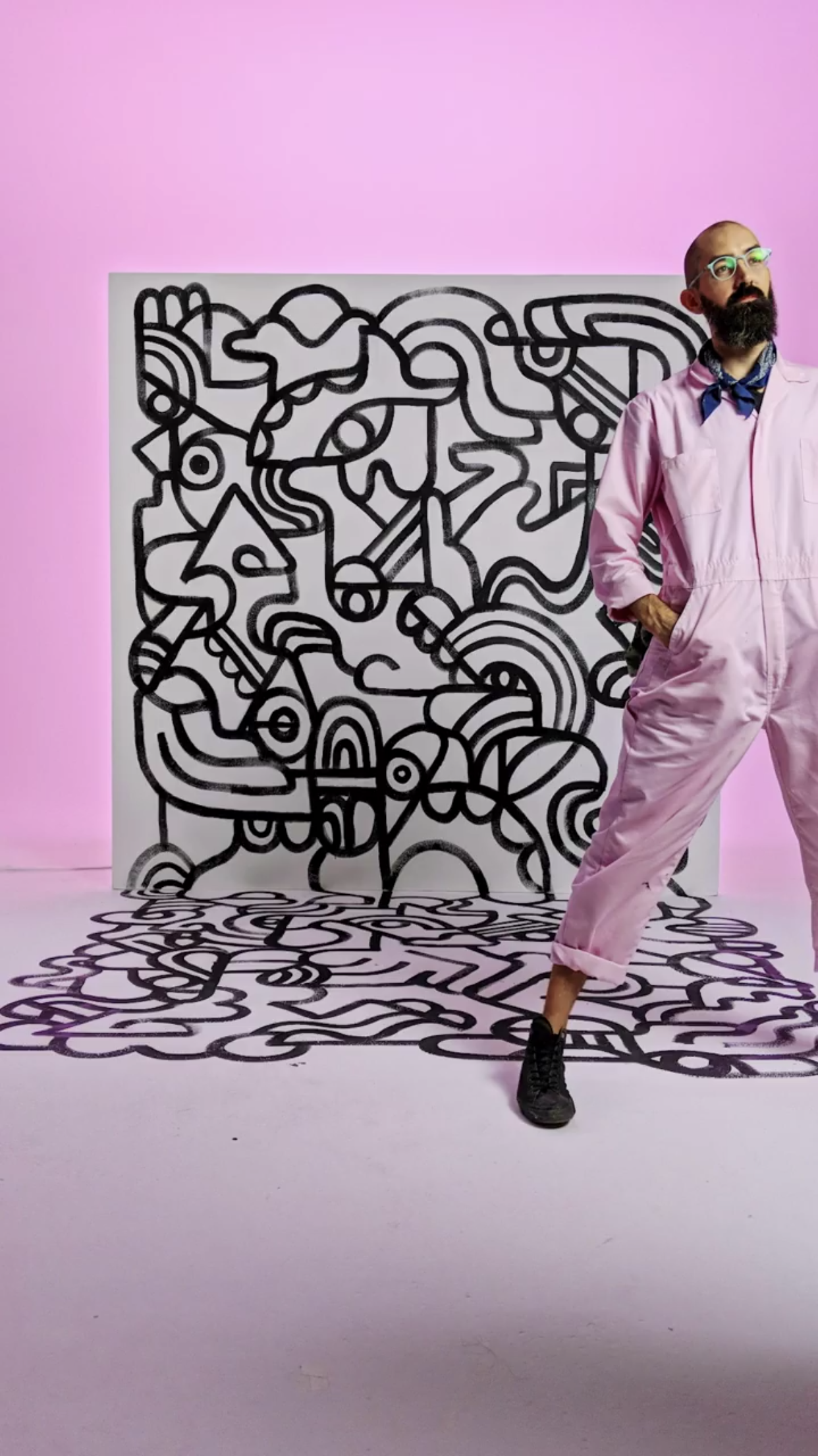 Kyle Steed mural for Google Pixel 3XL