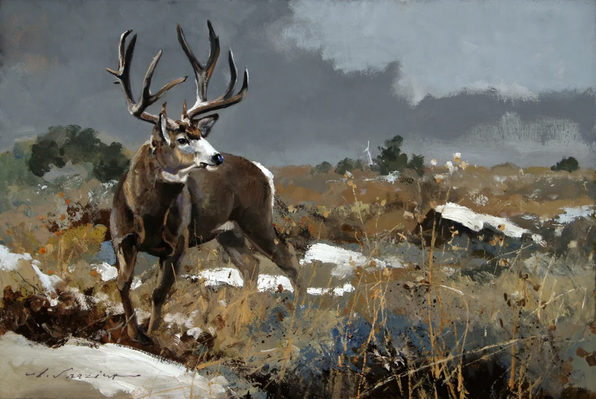 "Checking The Back Trail" 16 x 24 Oil