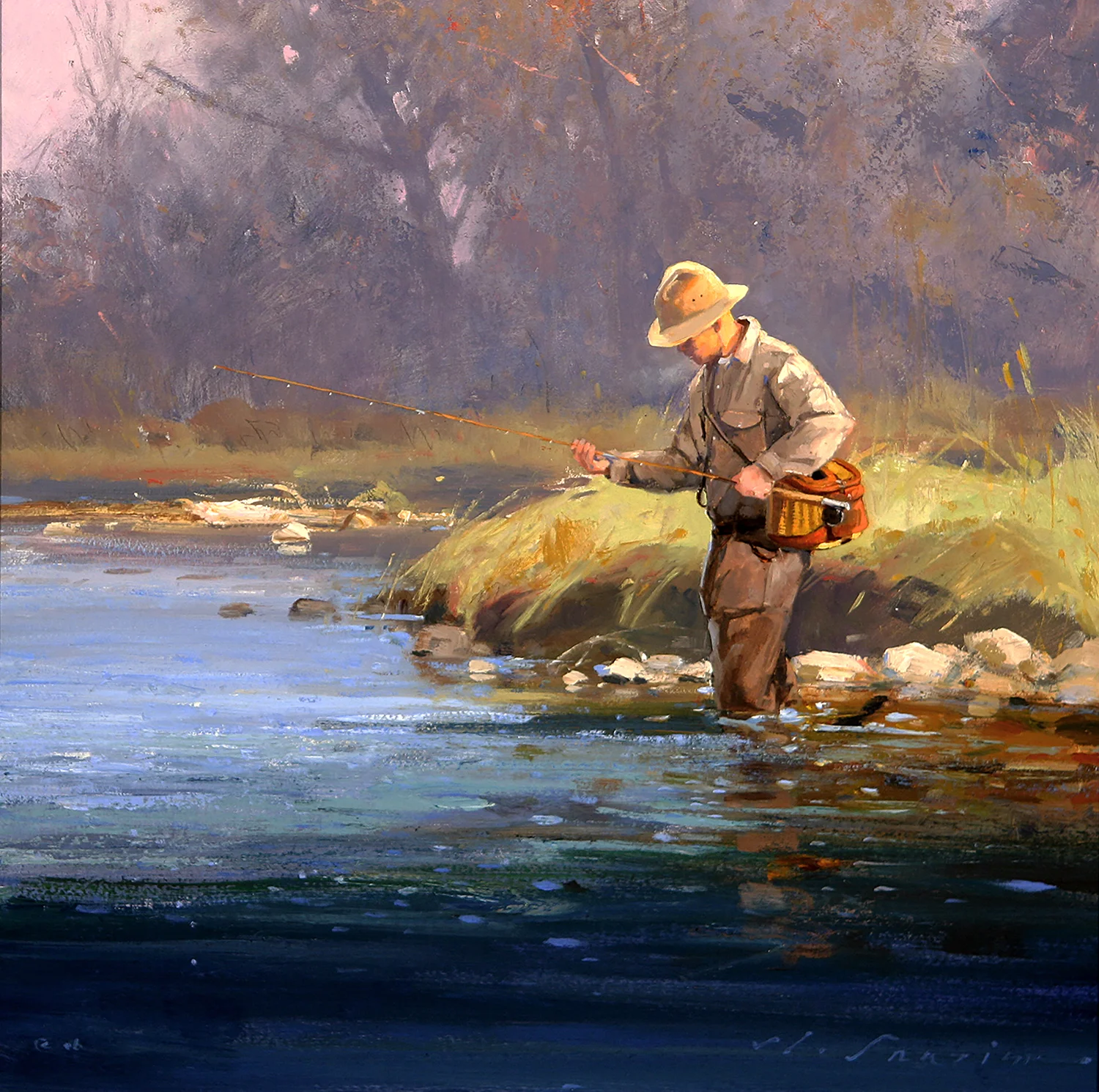 "Grandads Three Piece" 18 x 18 Oil