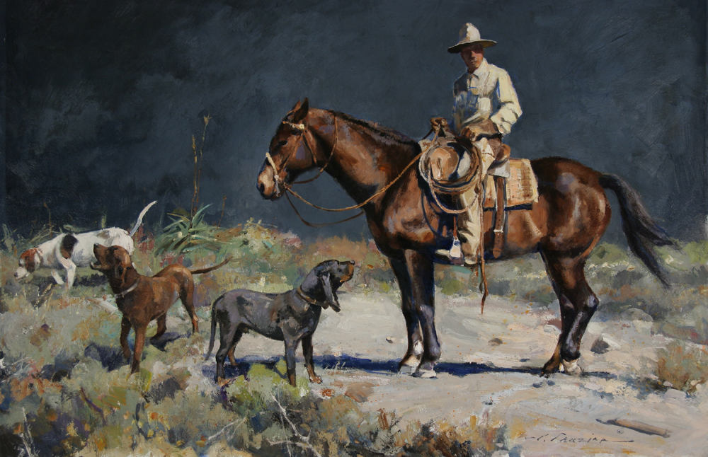 "Sonoran Cat Hunter" 24 x 36 Oil