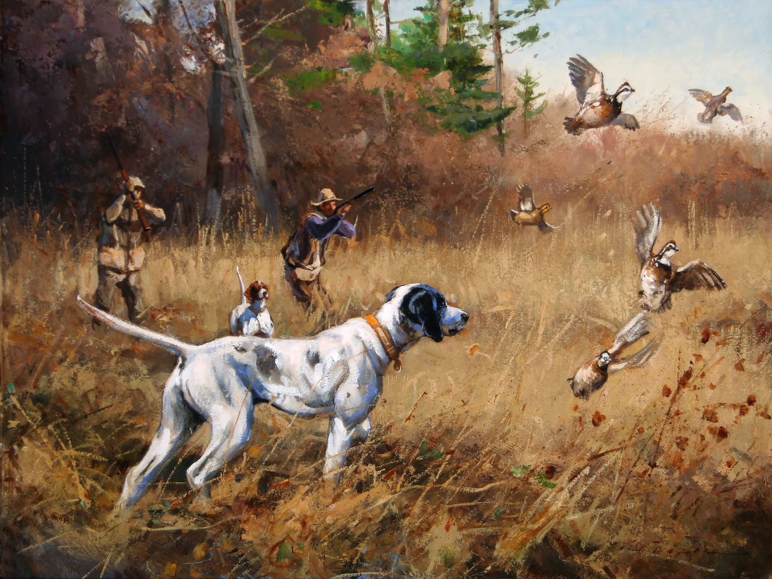 "Hot Action" 18 x 24 Oil