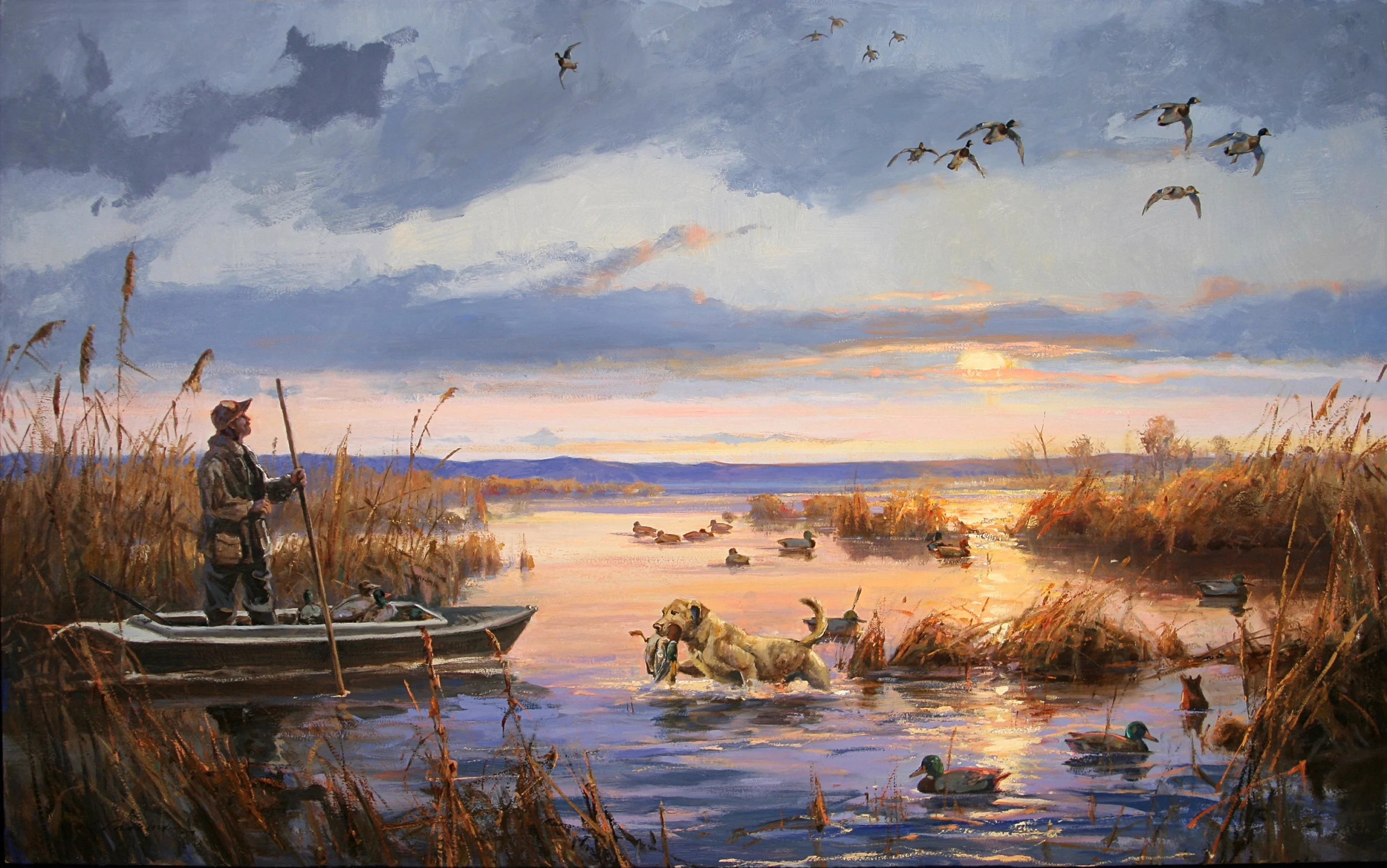 "Caught in the Open" 30 x 48 Oil