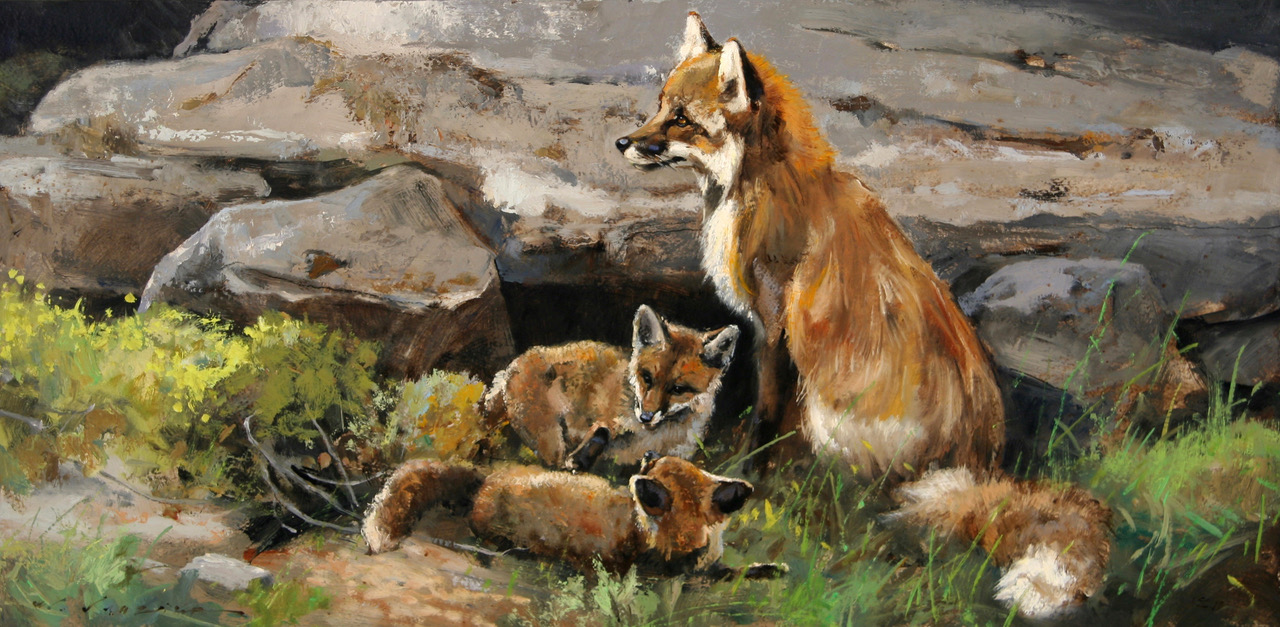“Vigilant Vixen” 12 x 24 Oil