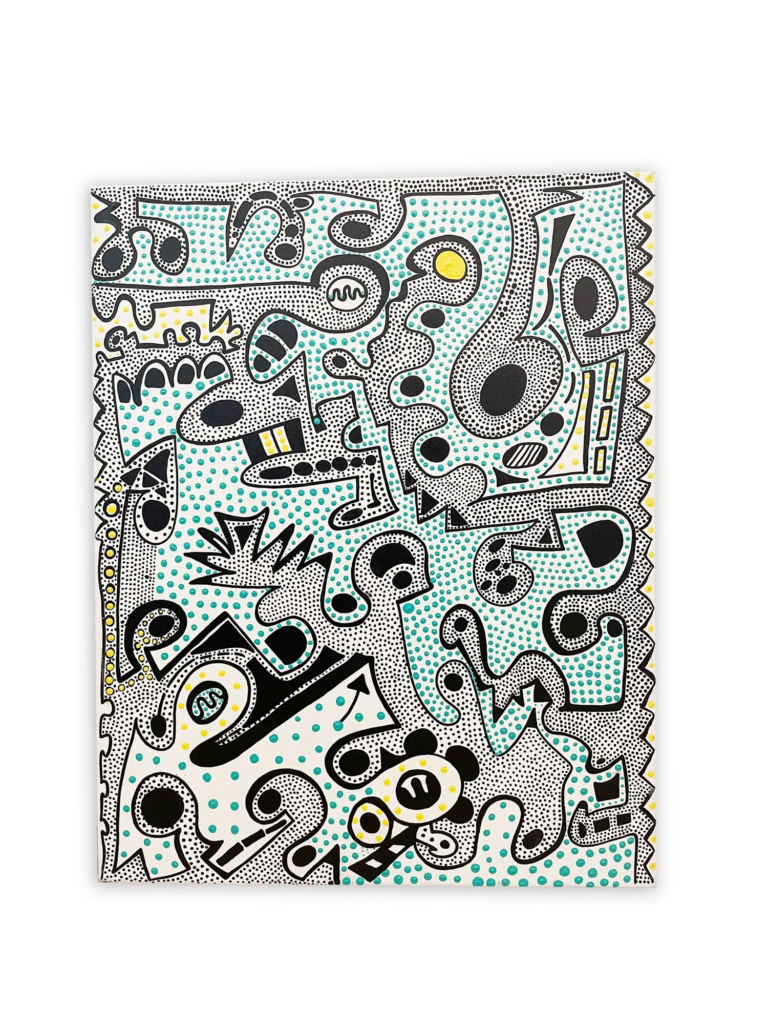  Acrylic paint and marker on canvas 