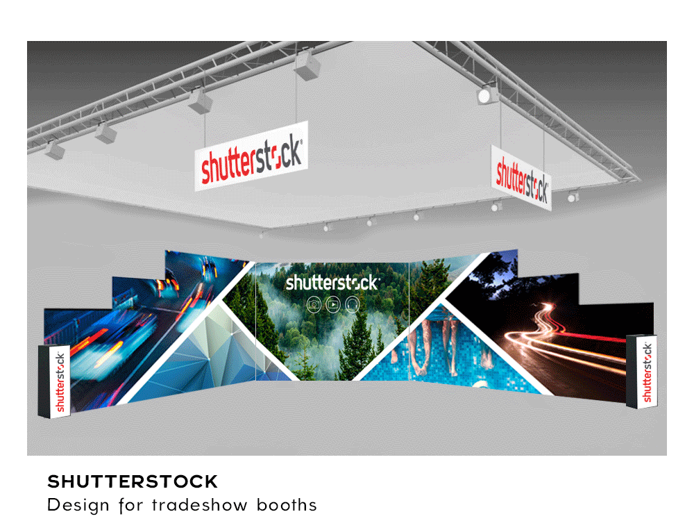   Graphic Designer at    Shutterstock   Graphic Design for branded trade show booths, onsite in Toronto. 