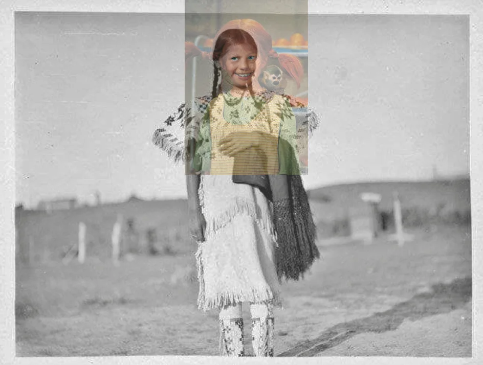 Pippi Assiniboine , 2013. Digital Print, 20"x 26". This is from a series entitled, "White Stars."