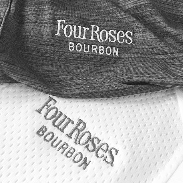 Prepping for some product photography. Spending my morning ironing @fourrosesbourbon apparel so it looks just right!