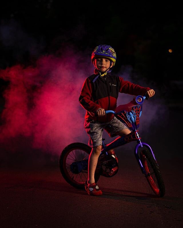 Social-distance friendly neighborhood photo shoot! 
When the quarantine began, the heavy traffic on our street disappeared. And for the first time, the view out my office window was a street where kids could ride bikes and skateboard. I knew it would