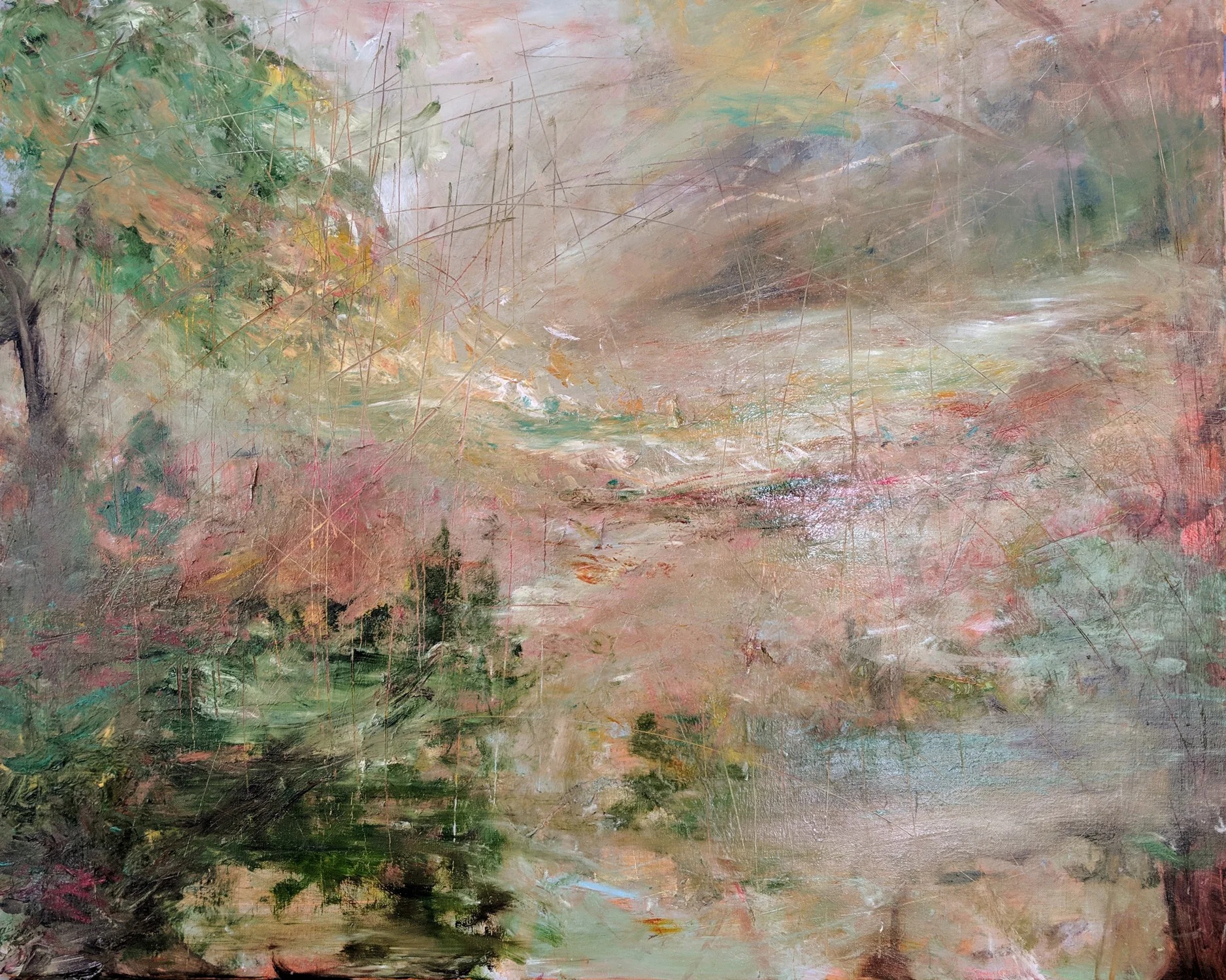 Oil, Collage on canvas • 24” x 30”