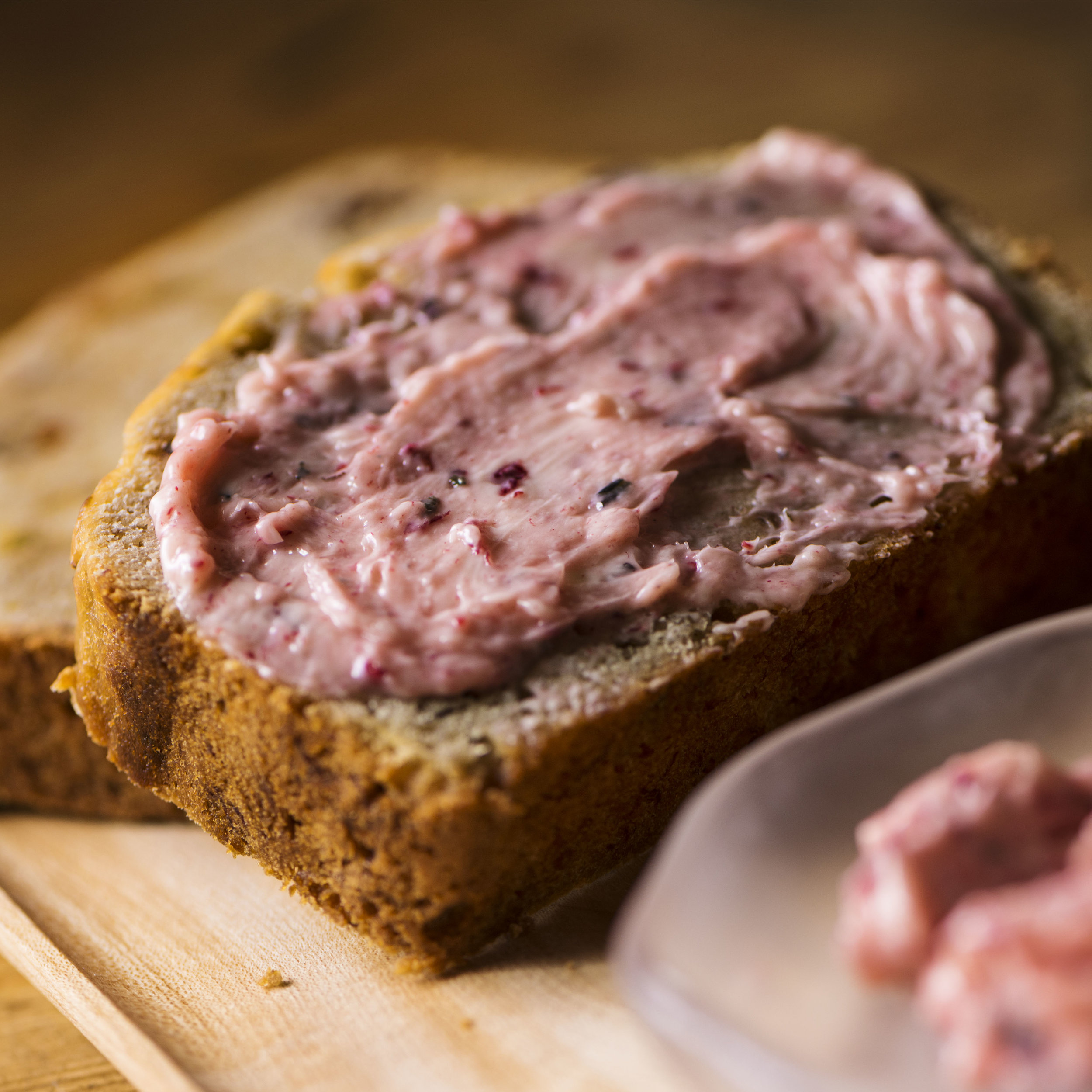 Banana Bread with Raspberry Butter