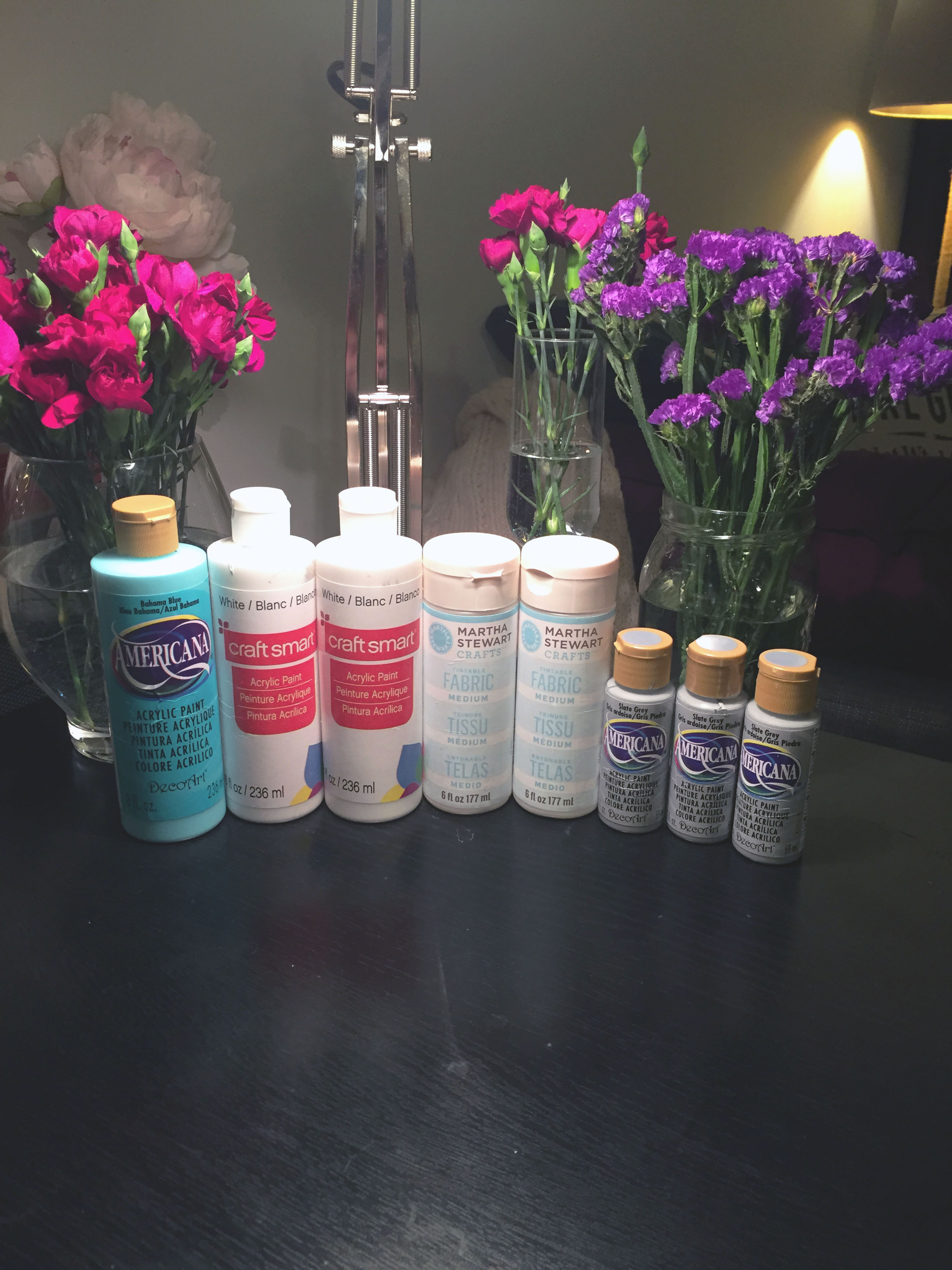 I purchased all the colors I used from Michaels Craft Store. (click photo to enlarge)