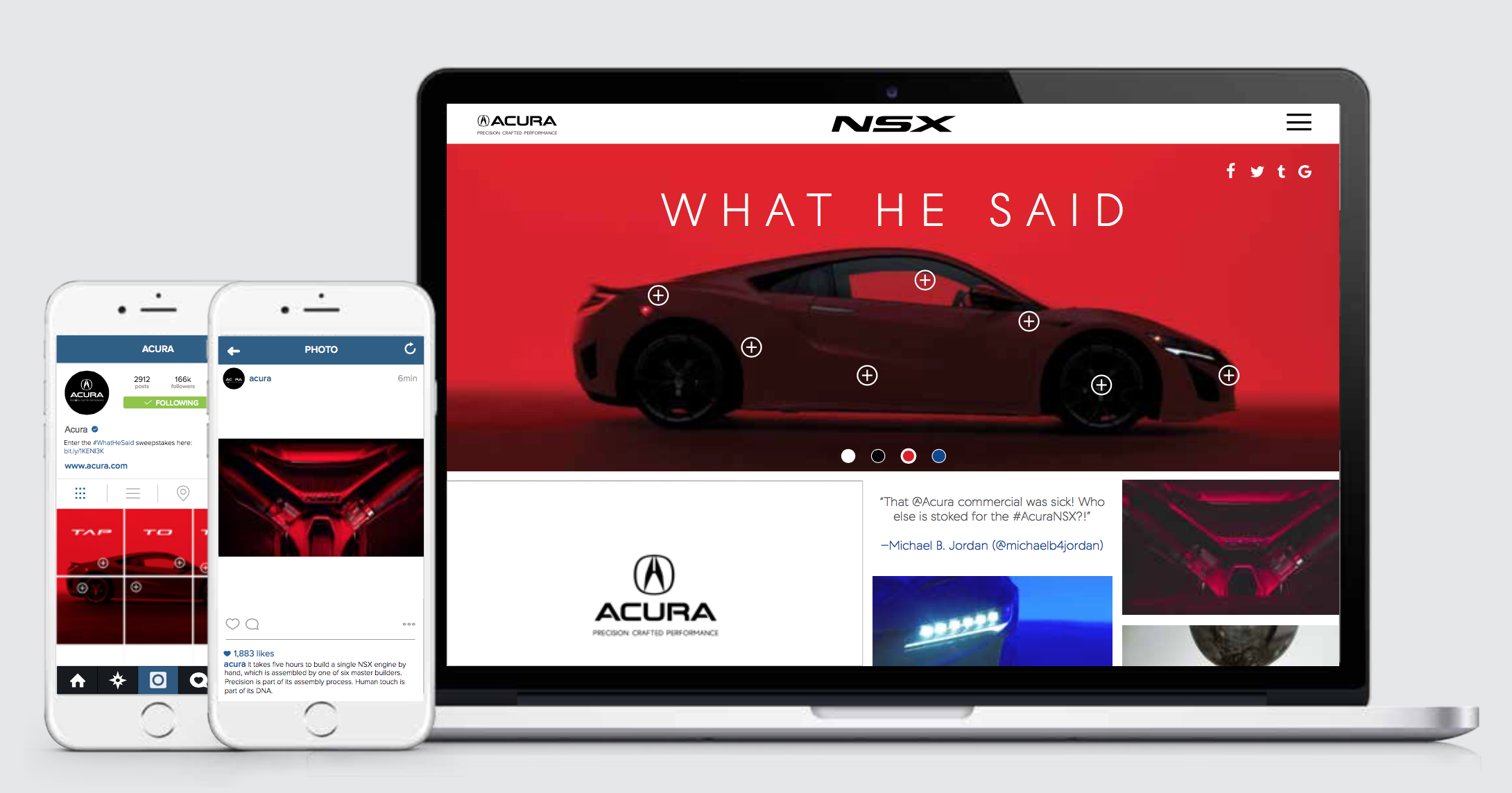NSX "What He Said" Interactive
