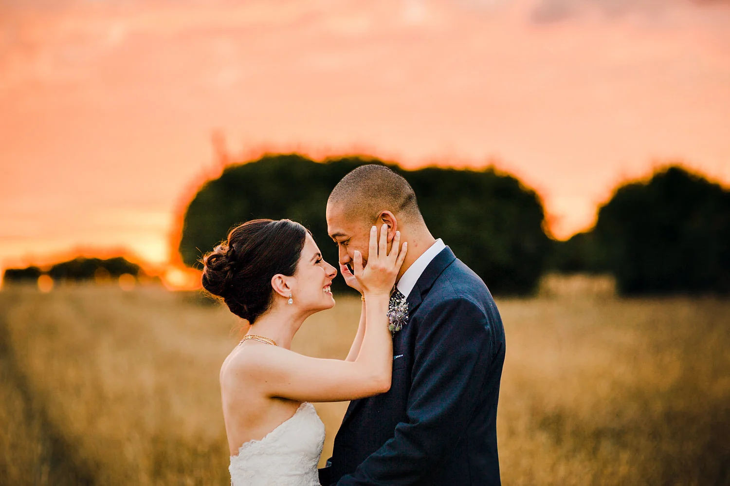 Bride Groom cute moment at sunset.jpg